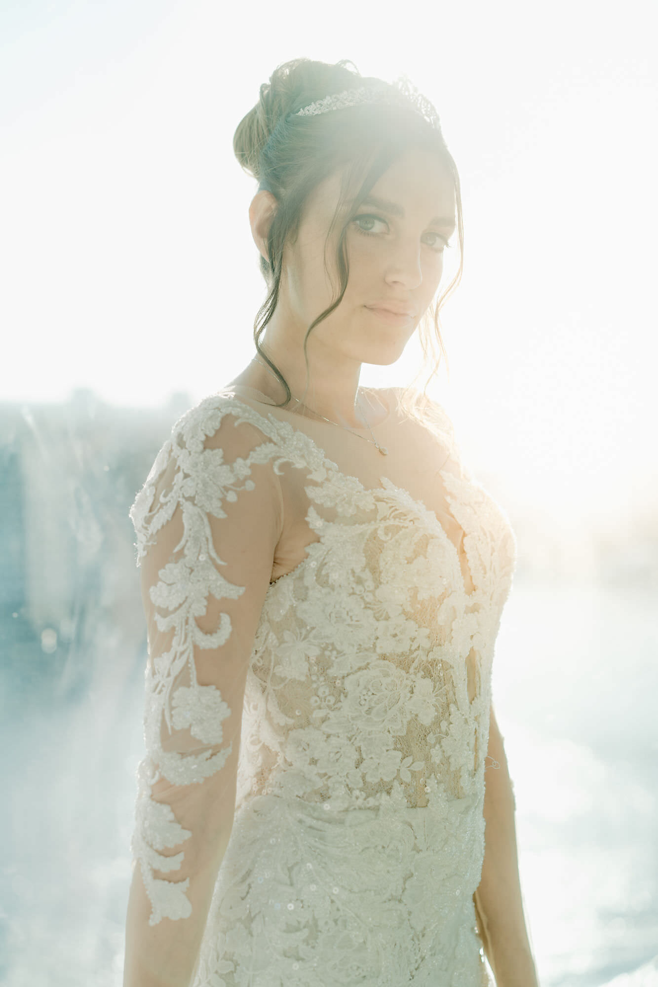 best wedding photographers amsterdam at adam toren portrait of bride in window light