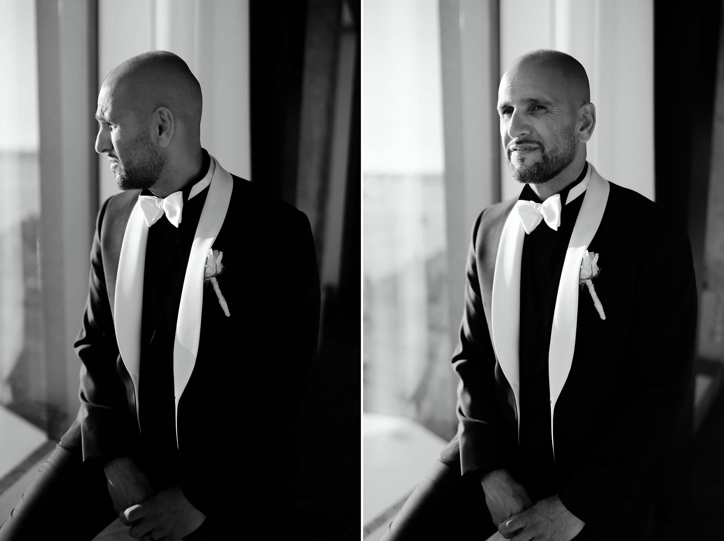 trouwfotograaf mark hadden uit amsterdam bruidgom portret bij adam toren loft