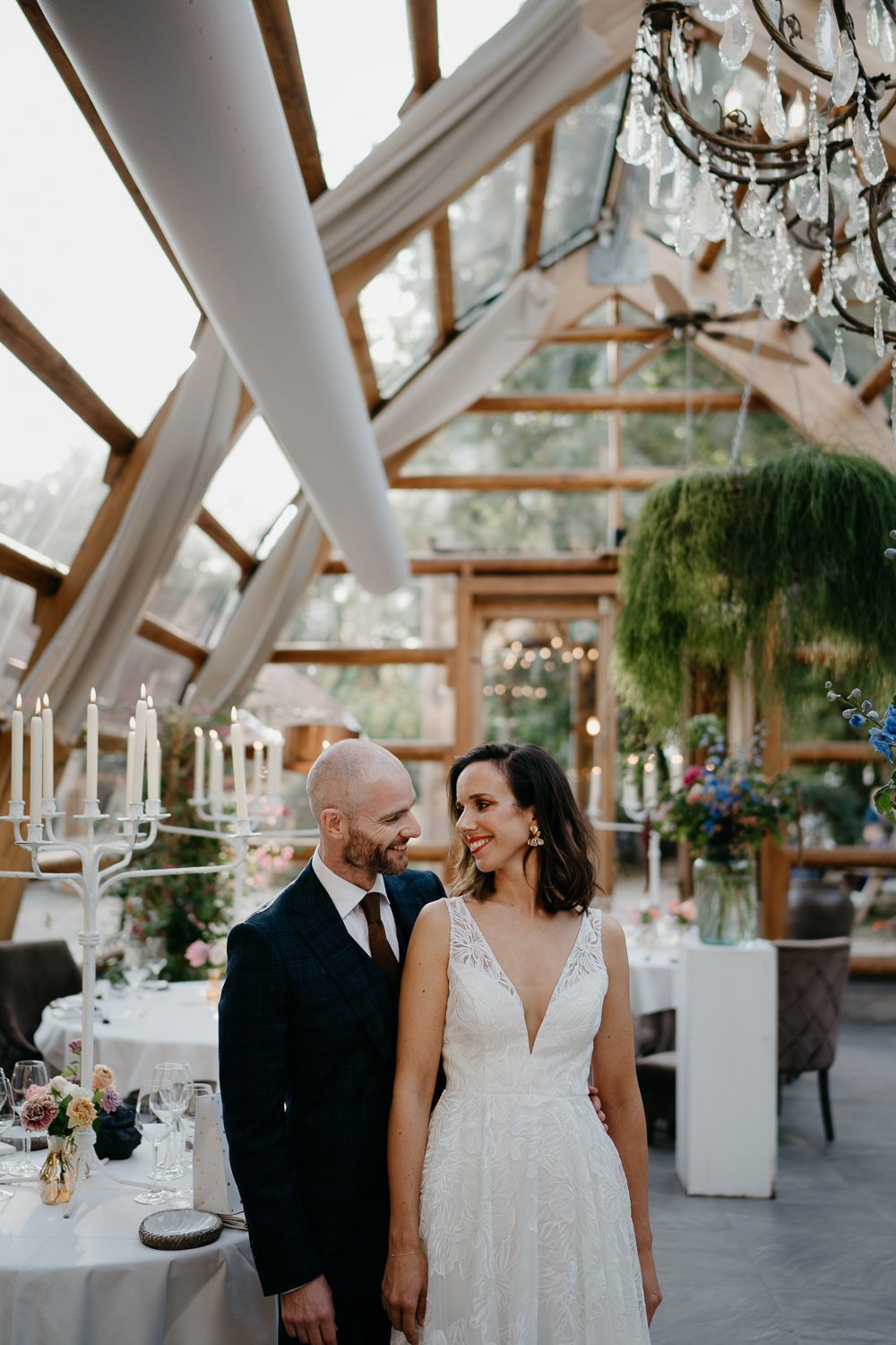 Couple Portrait in Restaurant - Wedding Photography by Mark Hadden Amsterdam