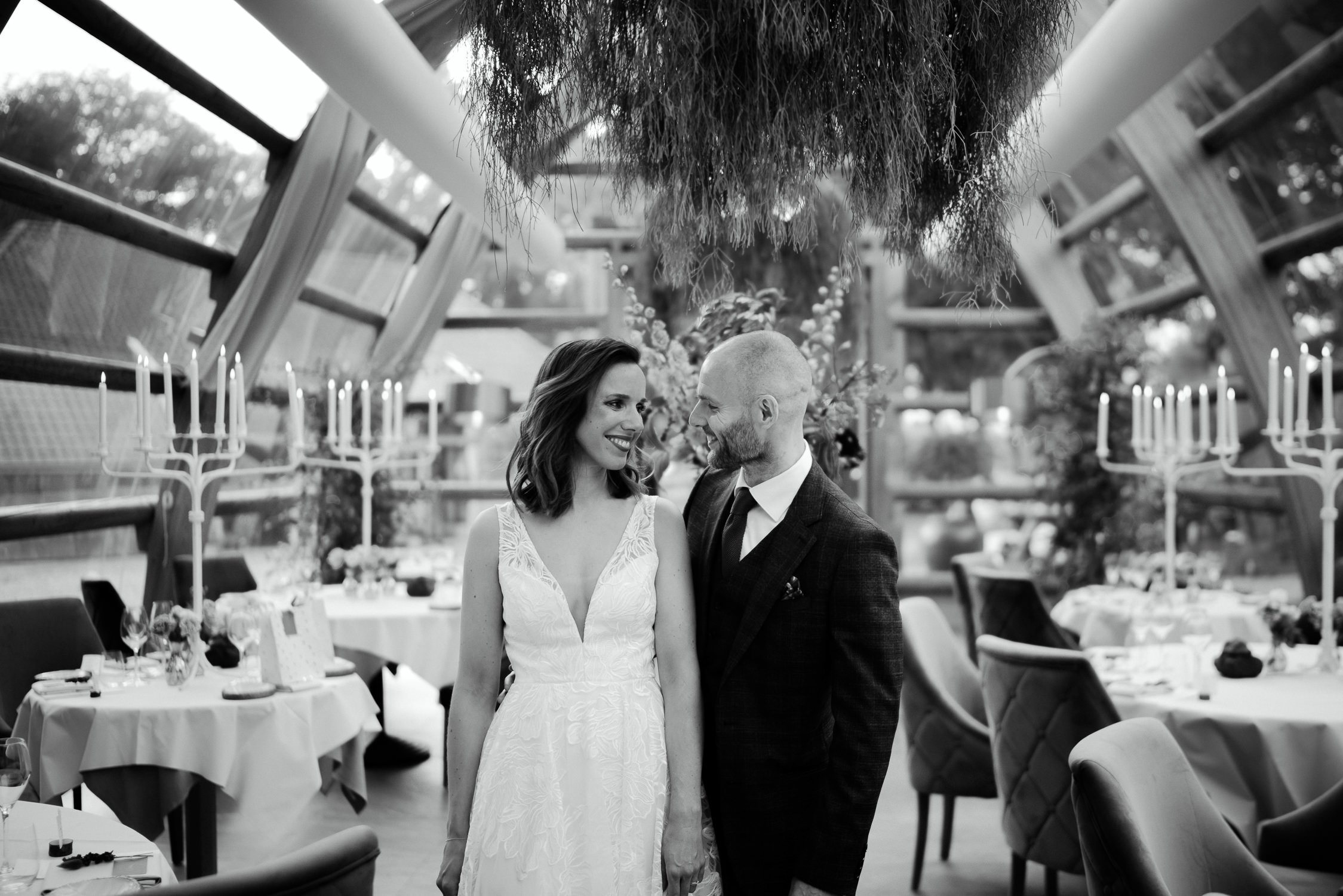 Wedding Photographer Mark Hadden of Amsterdam - Couple Portrait in Restaurant Op de Pol