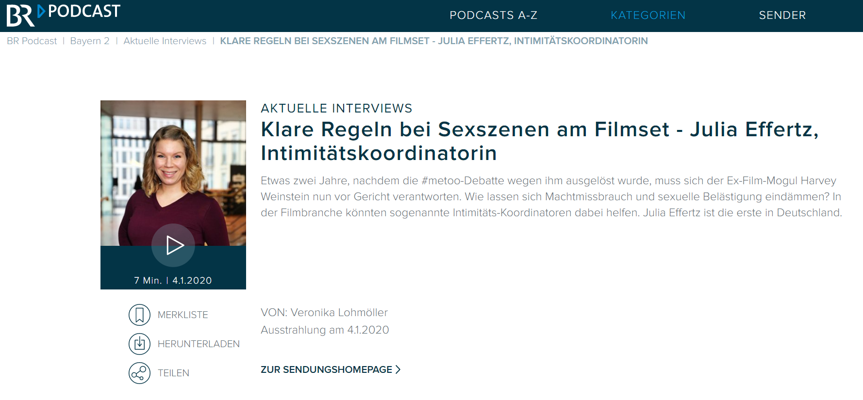 Interview Bayrischer Rundfunk