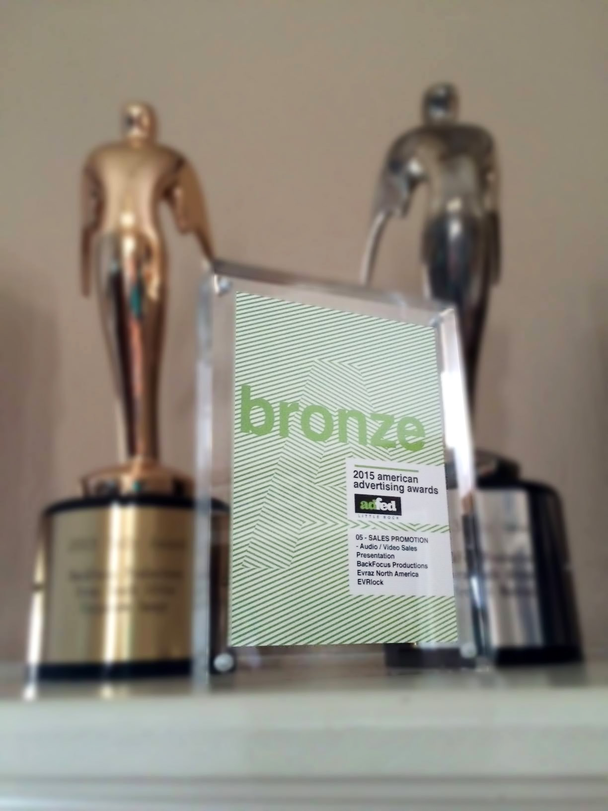 Our new AAF award will keep the Telly's company on the mantle.