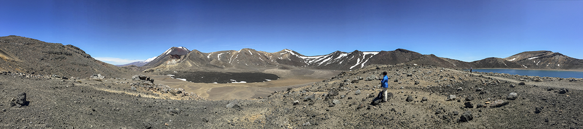 That's me....facing back towards the Central Crater and Mount Ngauruhoe. The Blue Lake is behind me.
