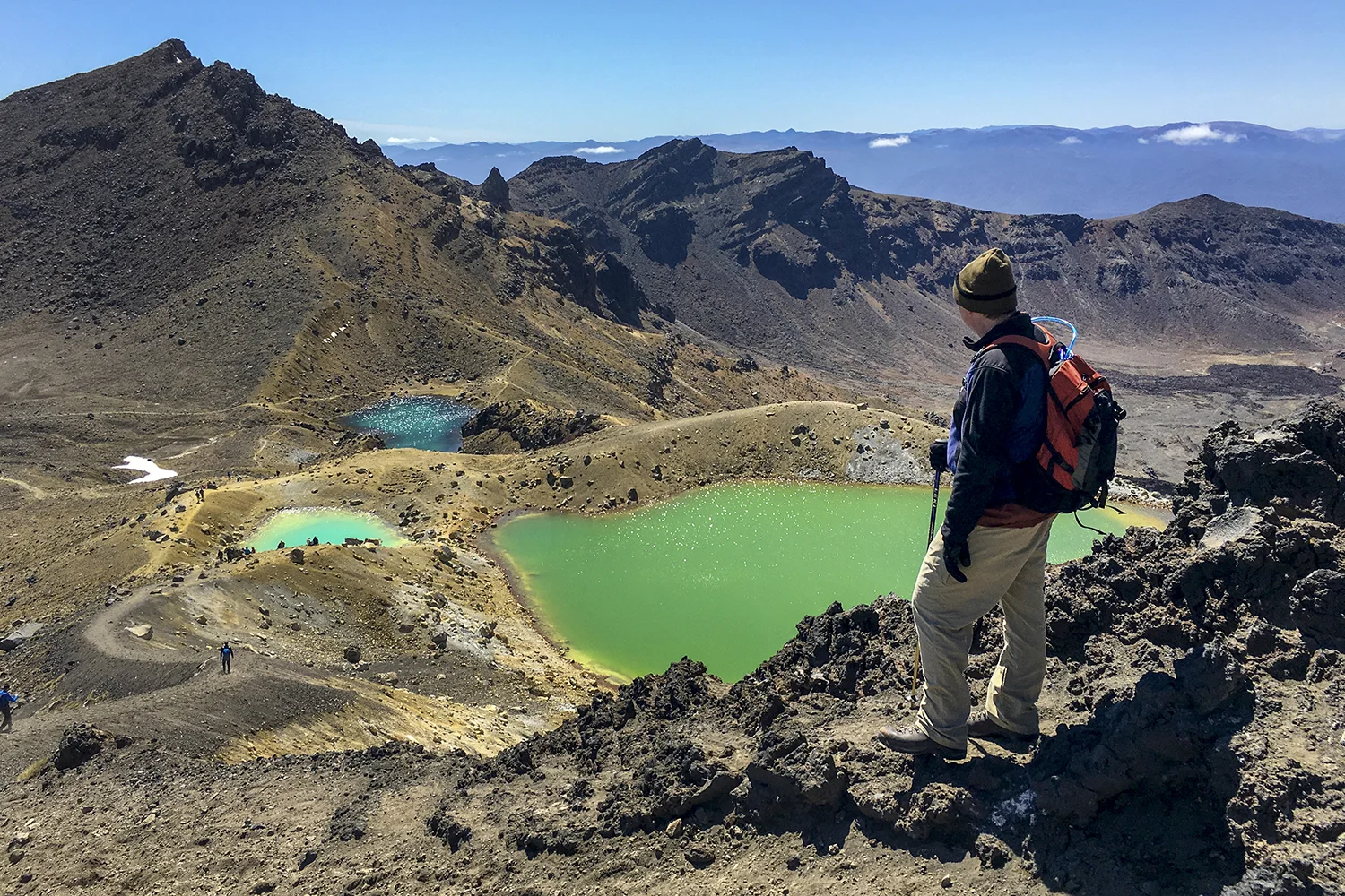 Mike overlooking The Emerald Lakes.