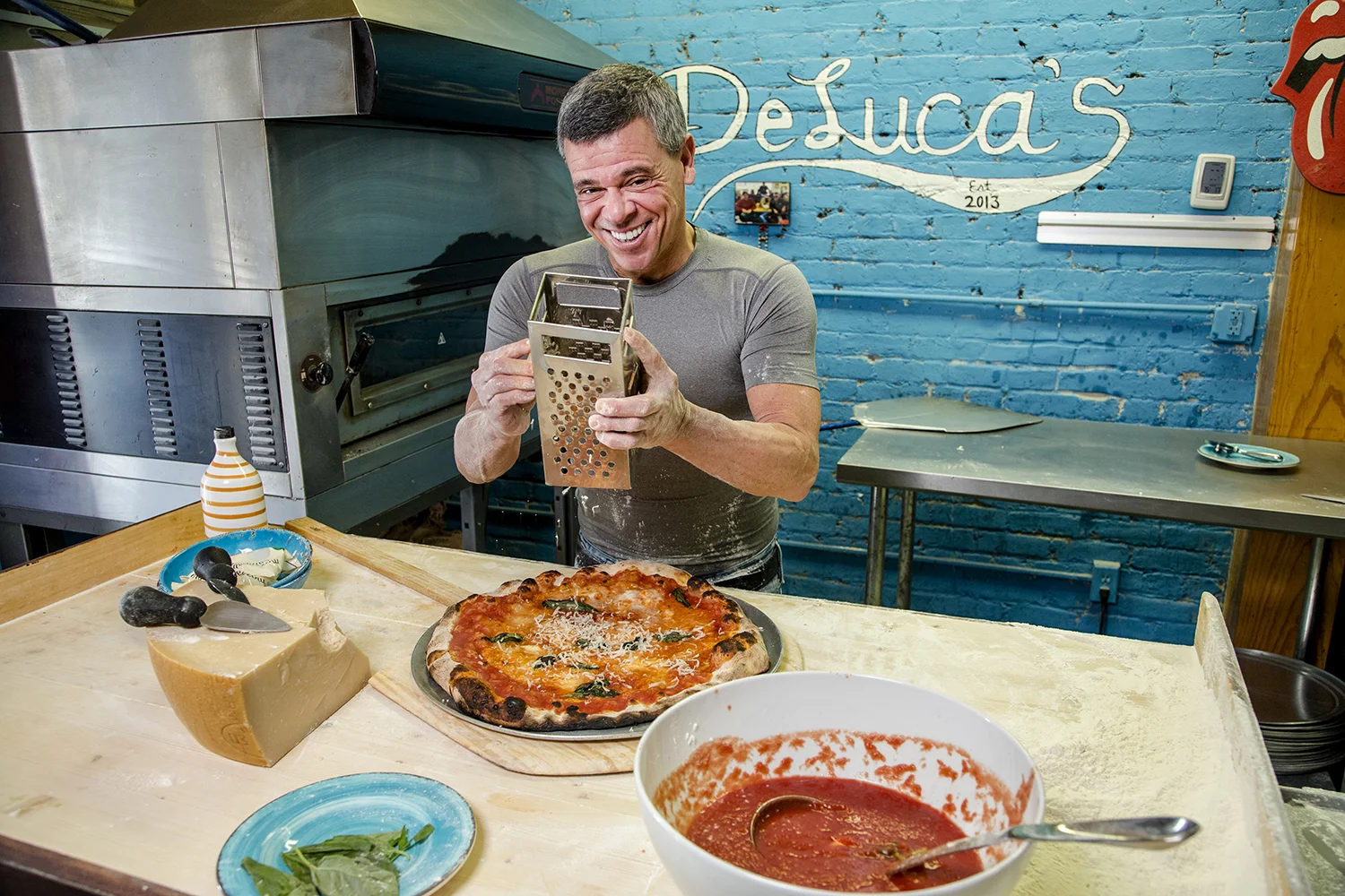 Tony Valinoti, owner of DeLuca's Pizzeria.