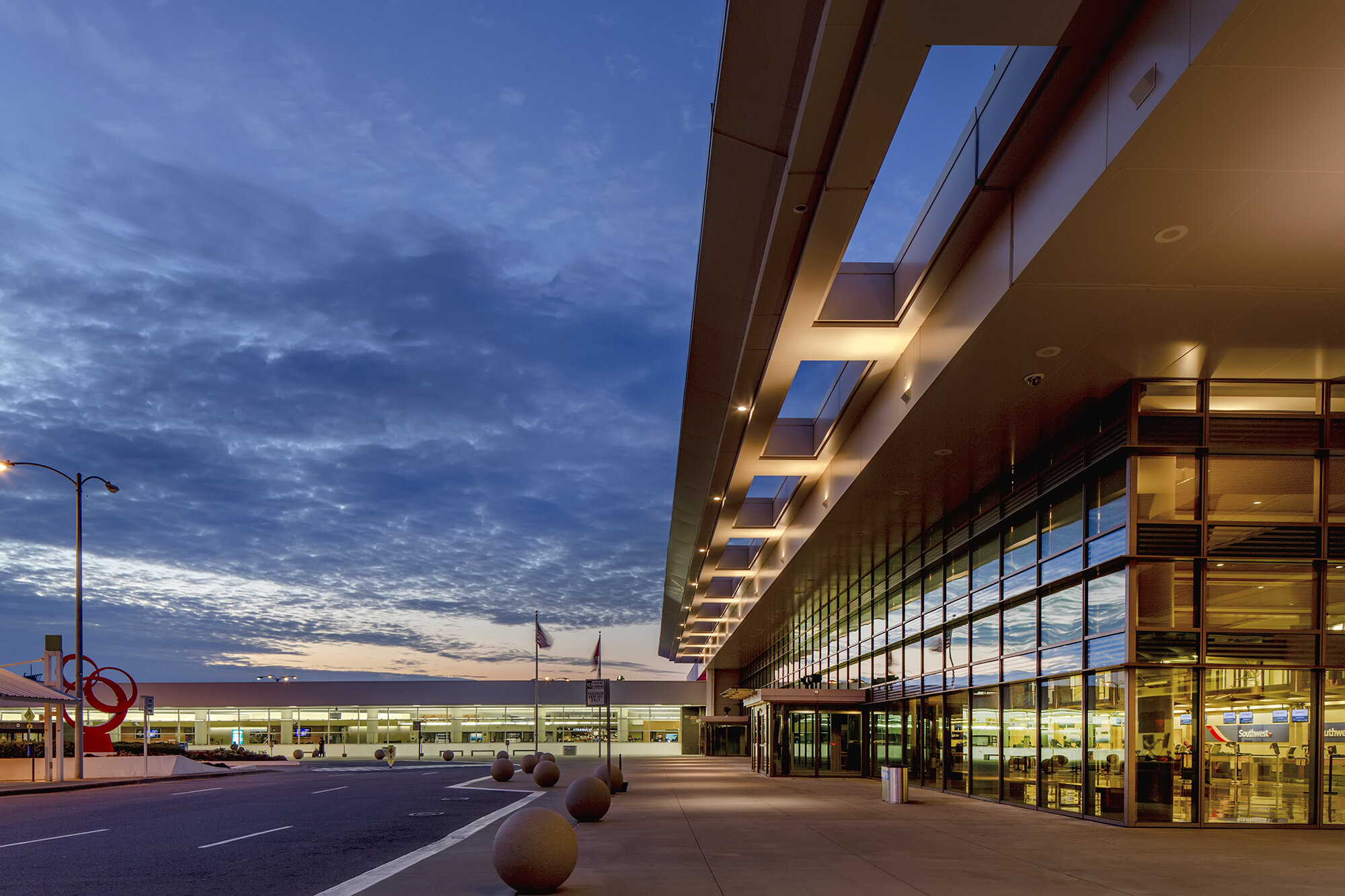 Architecture airport exterior sunset clouds.jpg