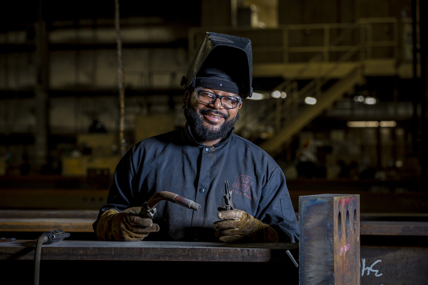 industry manufacturing steel welding african american male portrait2.JPG