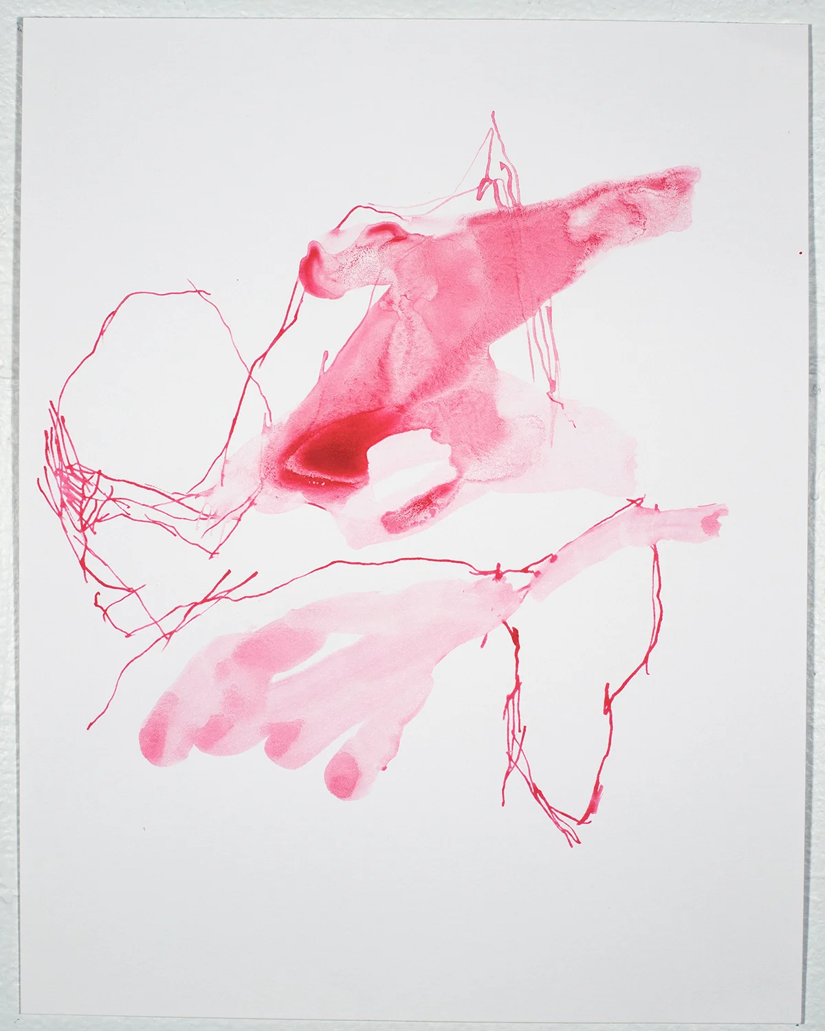 Pink #9, 2017, ink on paper, 14 x 11 in.