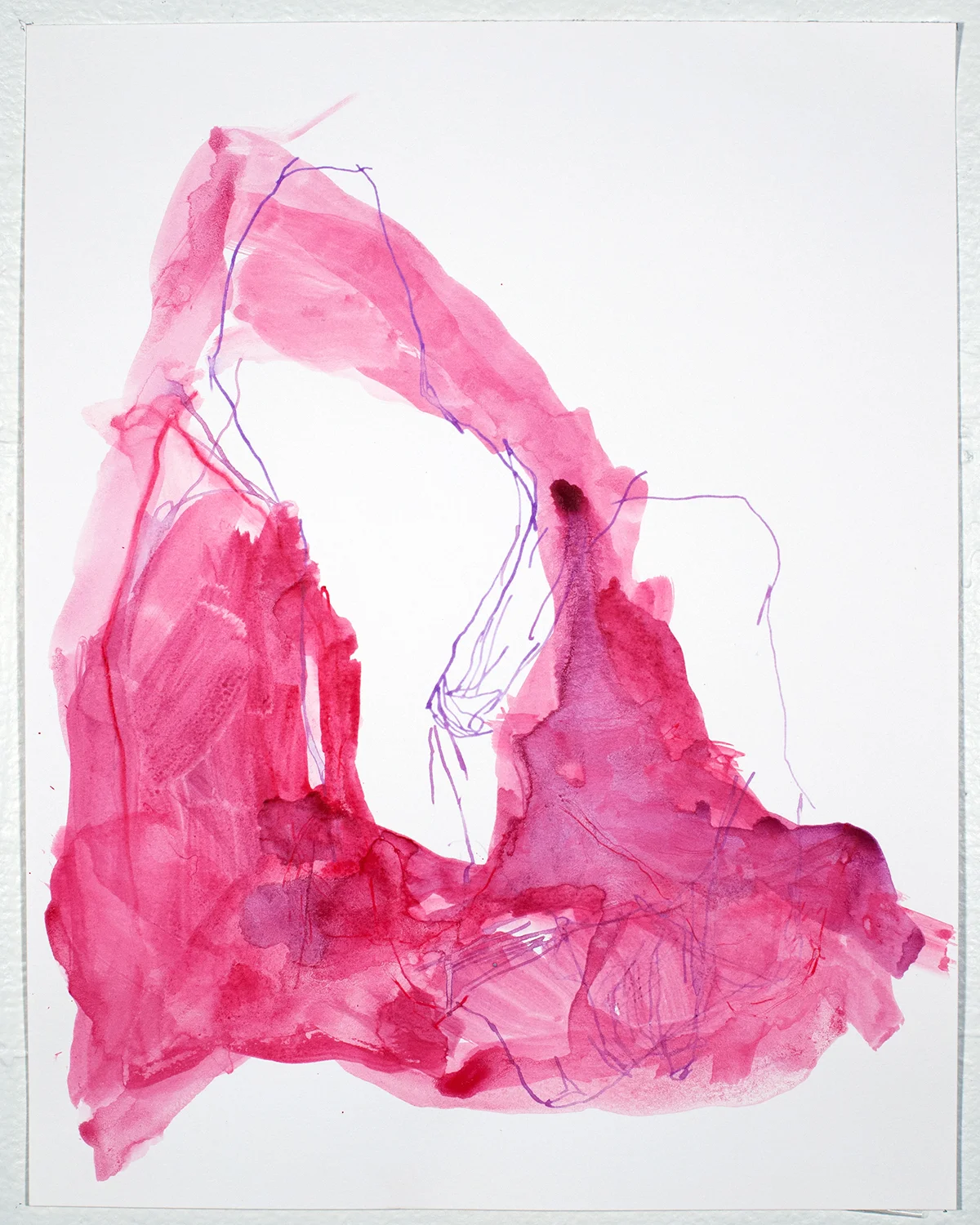 Pink #22, 2017, ink on paper, 14 x 11 in.
