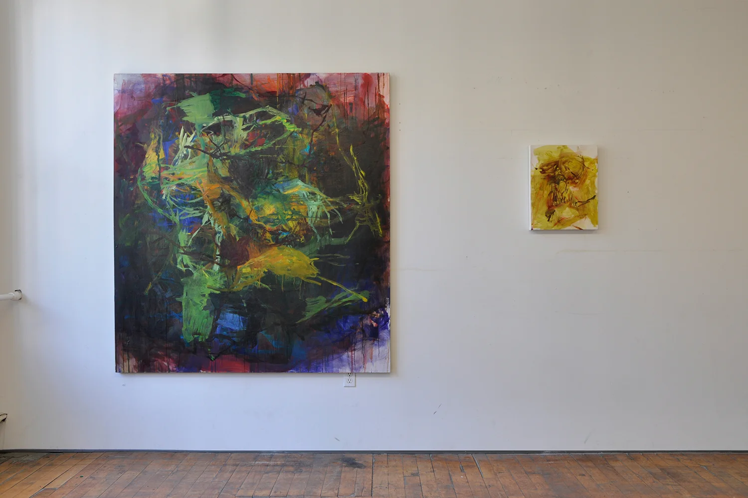 Install view of Murmur and Nearly, 2014