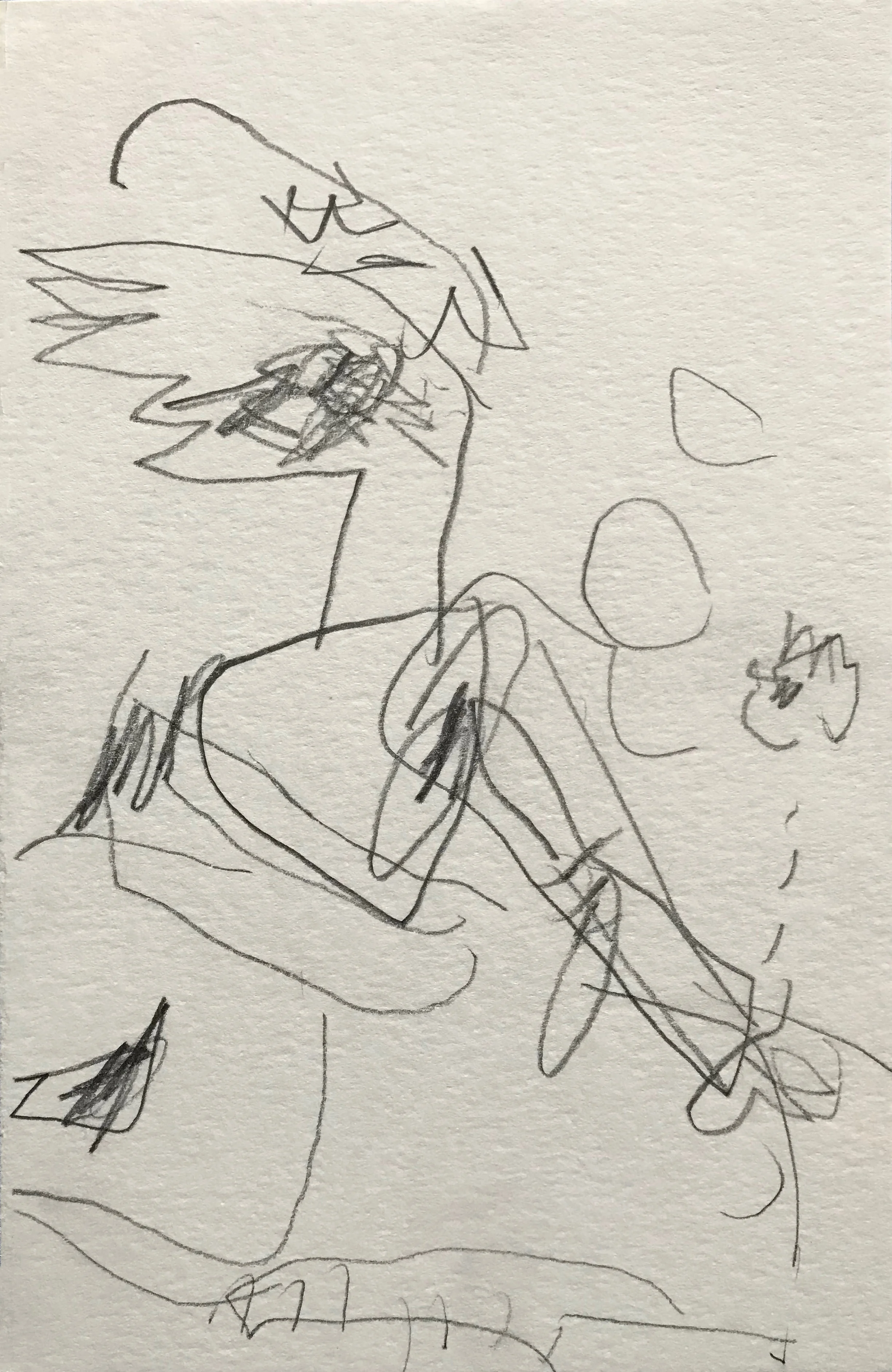 8.5” x 5.5” pencil on watercolor paper.