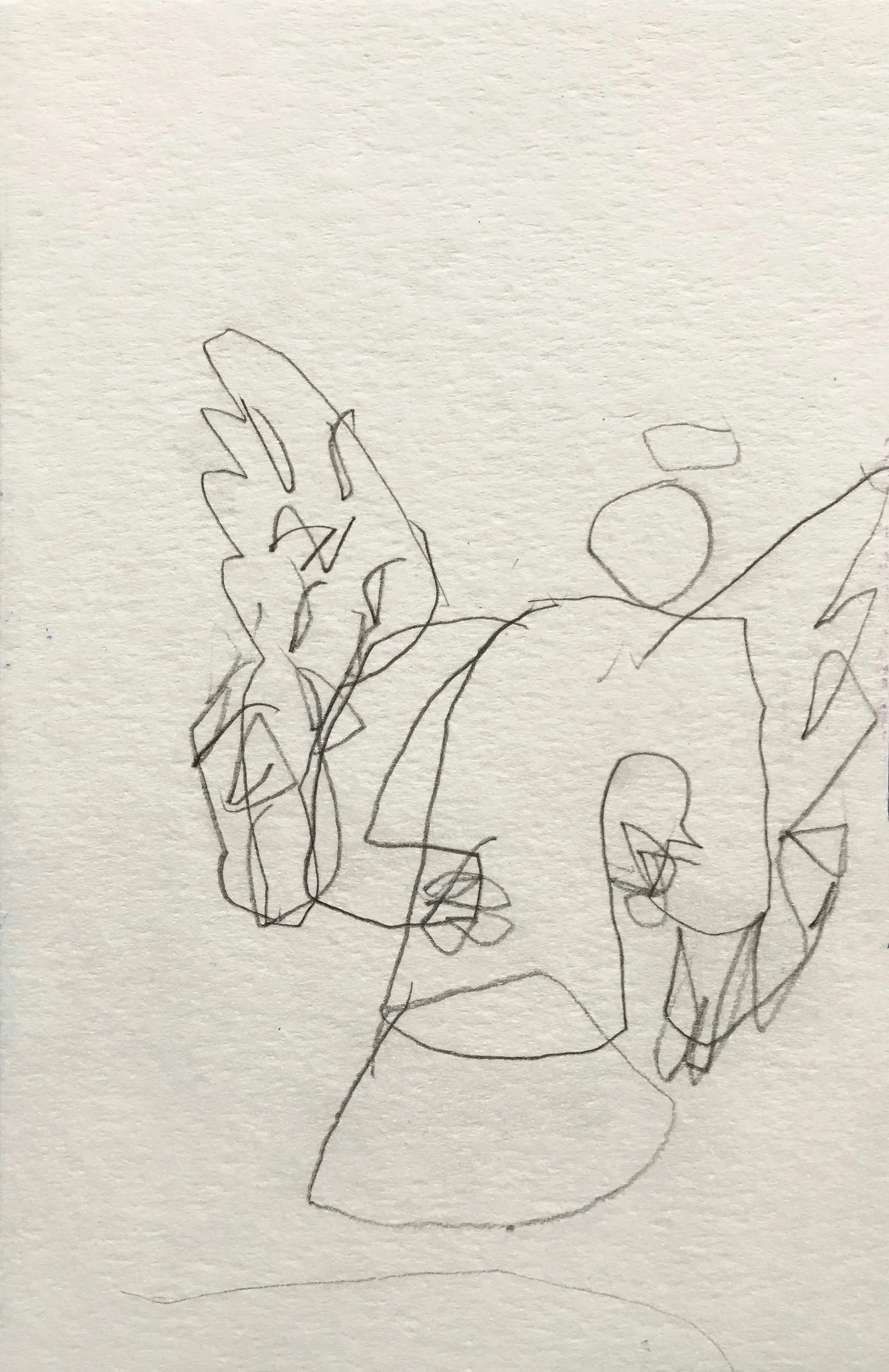 8.5” x 5.5” pencil on watercolor paper.