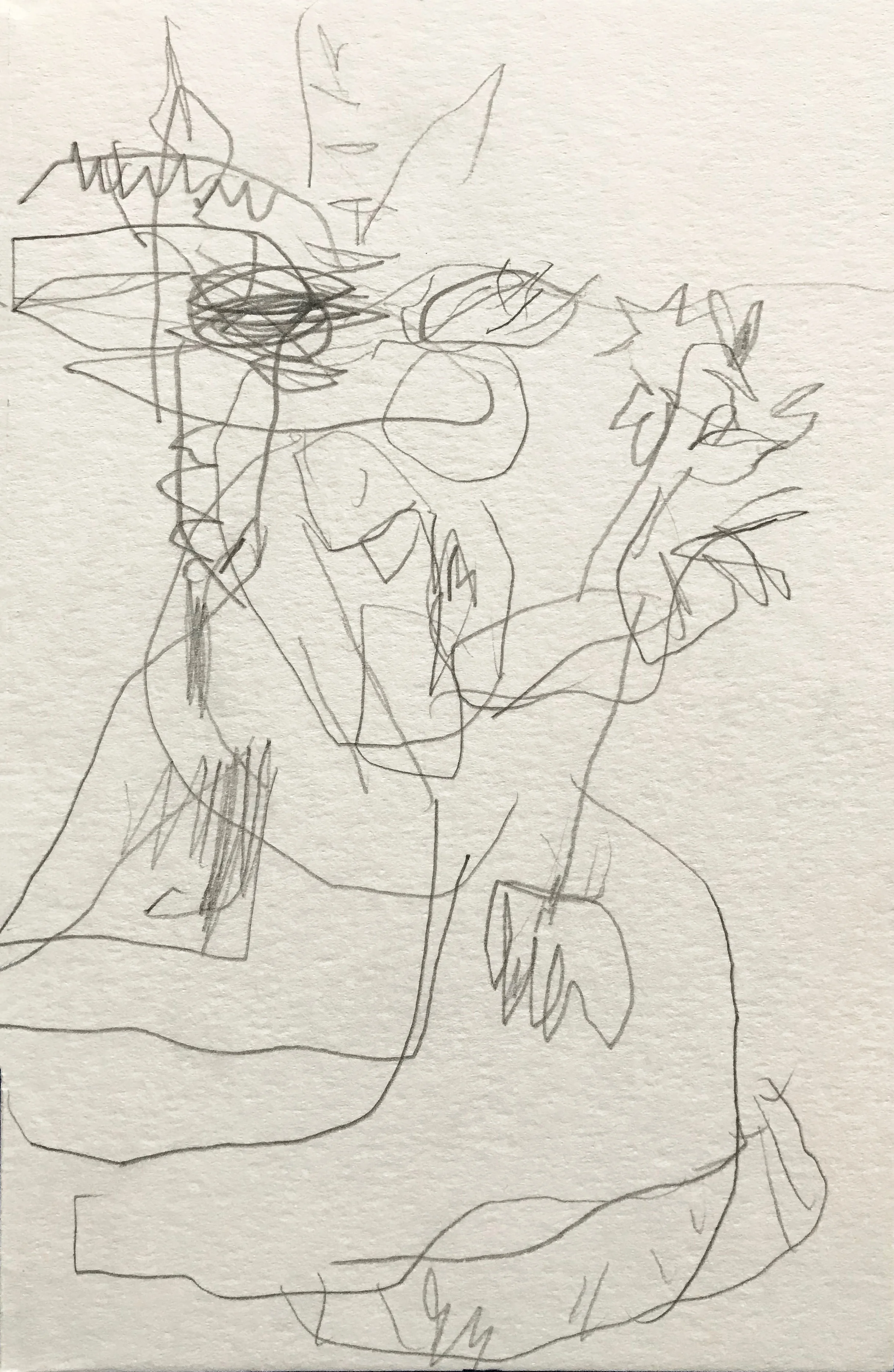 8.5” x 5.5” pencil on watercolor paper.