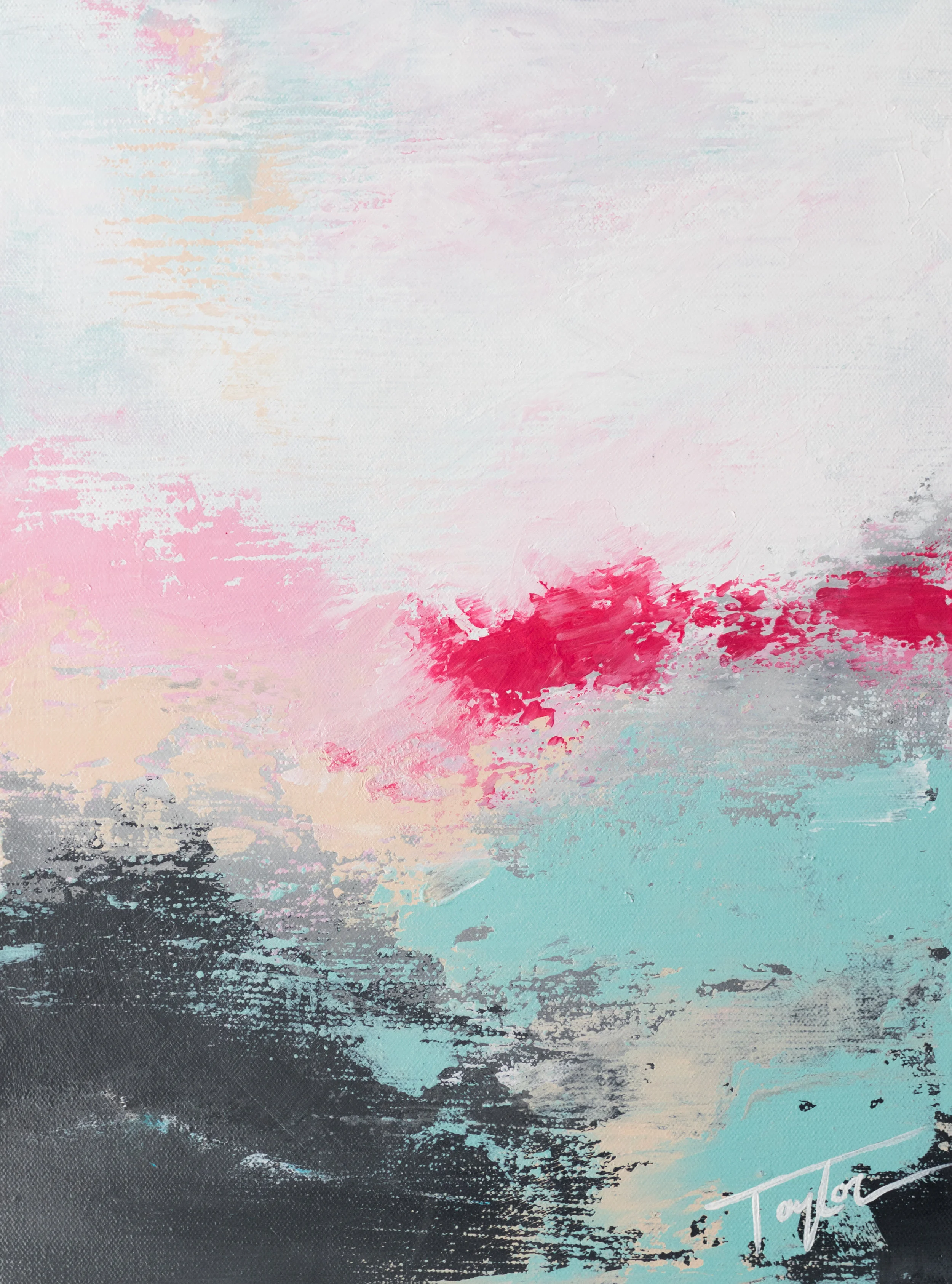 Touch of Pink. 12x16in