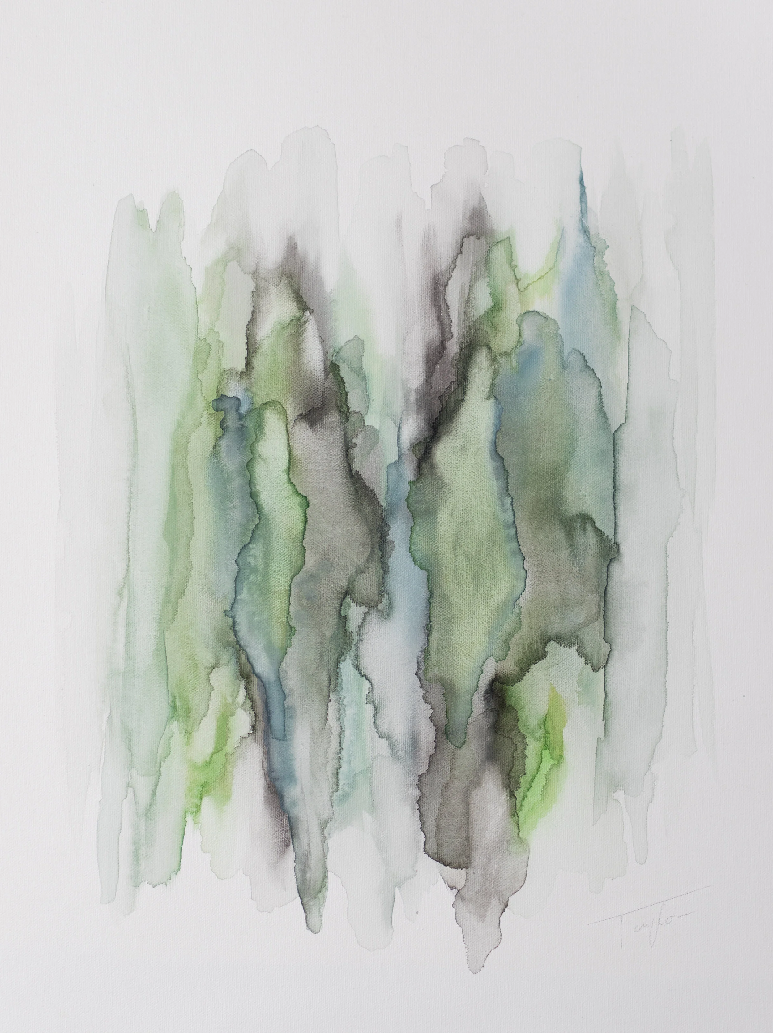 "From Above" 16x20in. Original watercolor by TKO