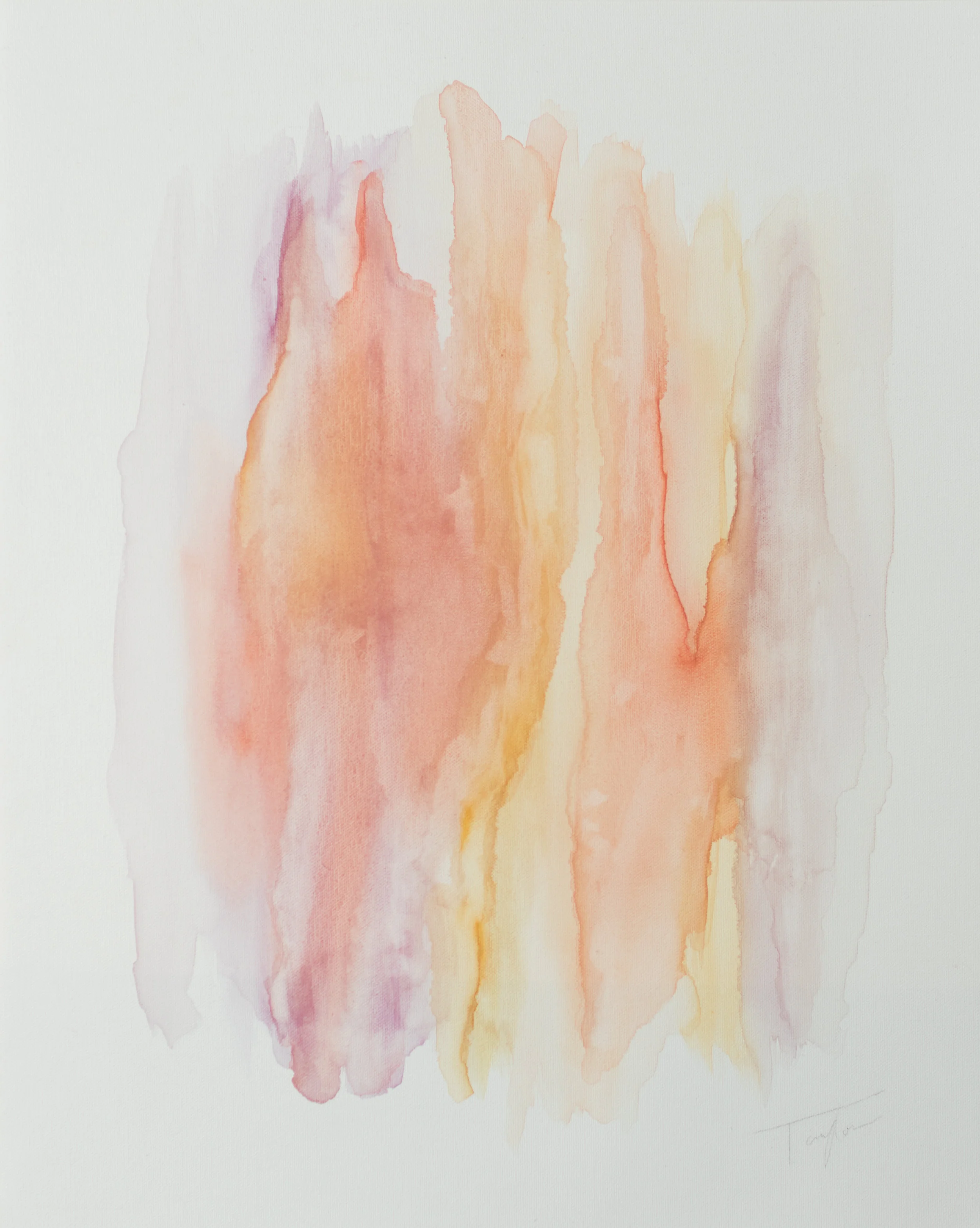 "Coral" 16x20in. Original watercolor by TKO