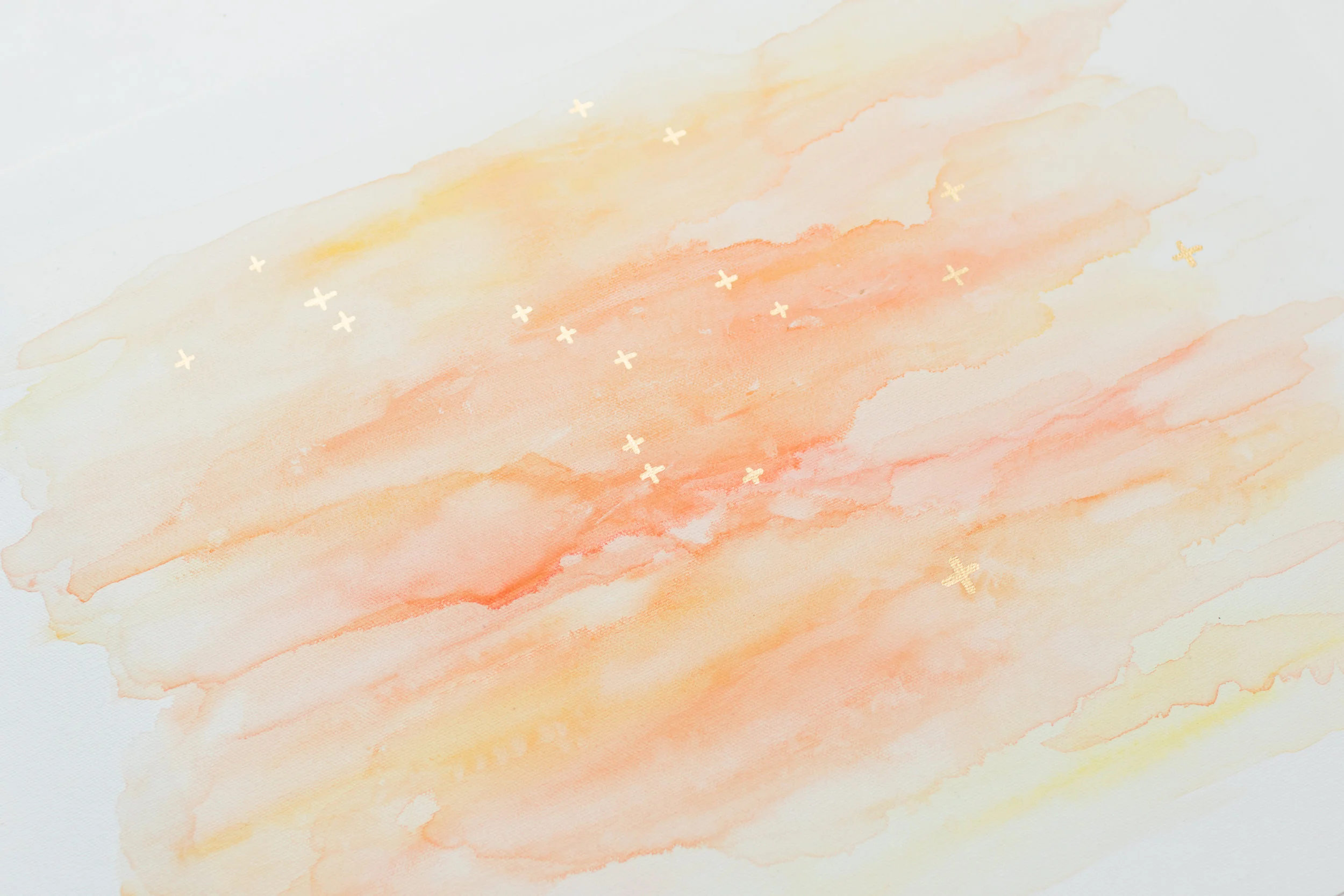 "Touch of Gold" 16x20in. Original watercolor by TKO