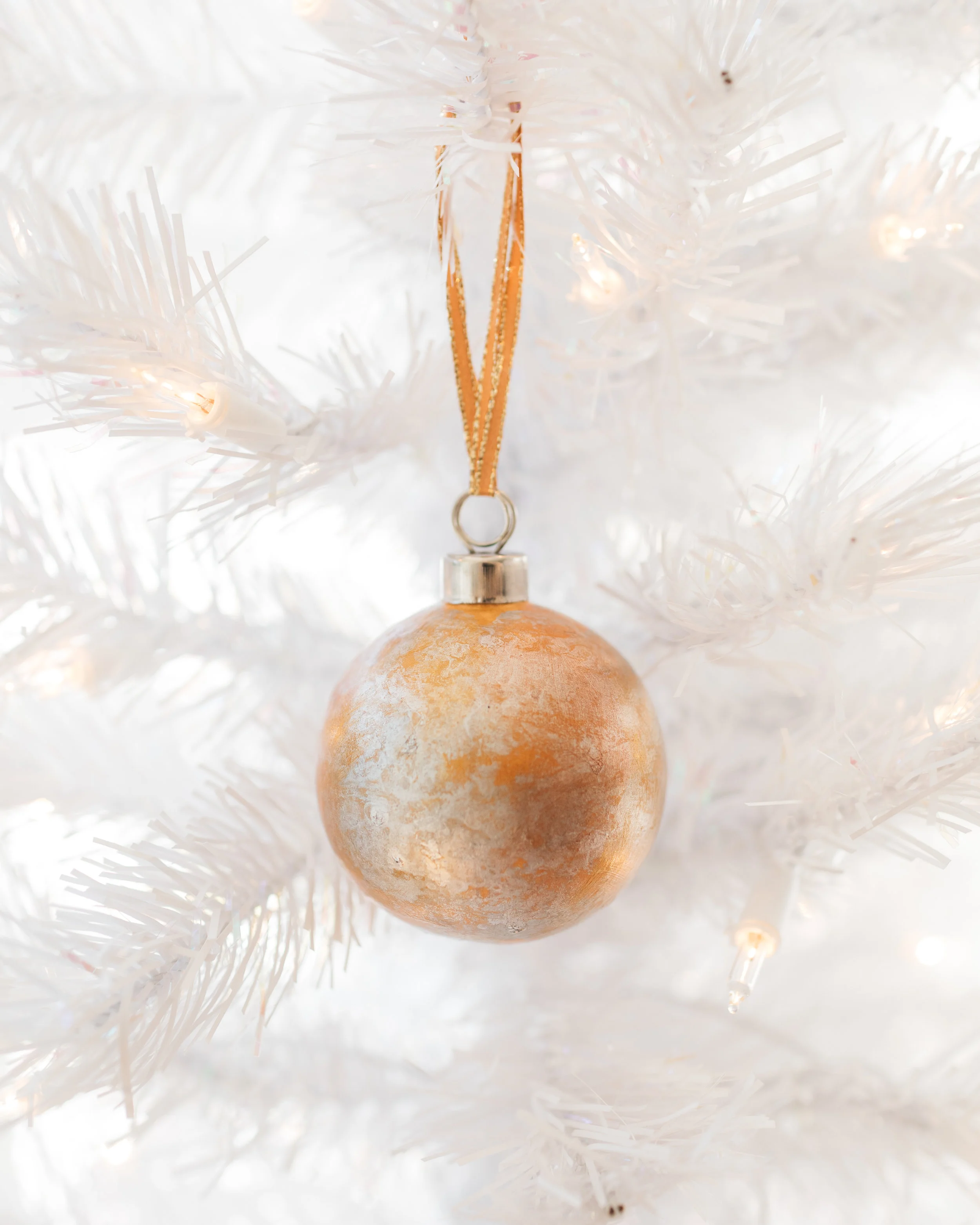 Gold+Silver, Hand Painted Ceramic Ornament
