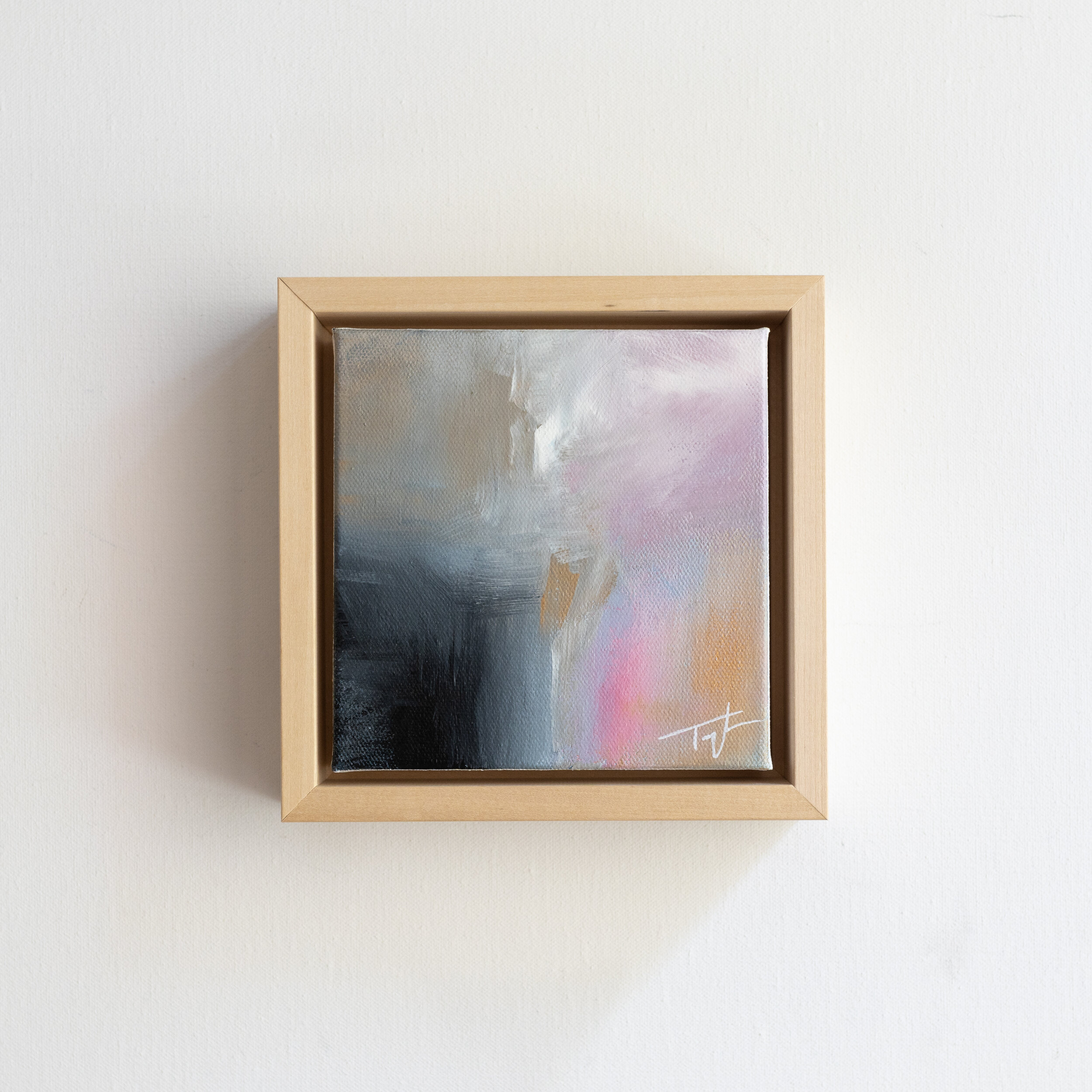 Framed Mini Abstract - "Veritas" 6x6in