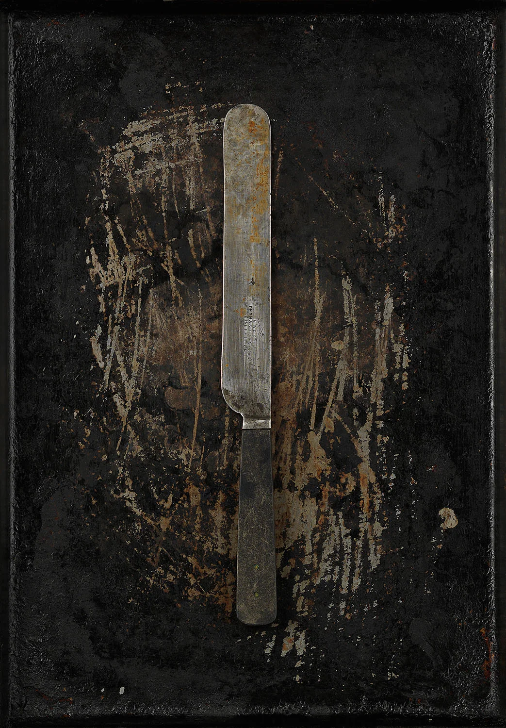 #35 Black Bone Handle Knife