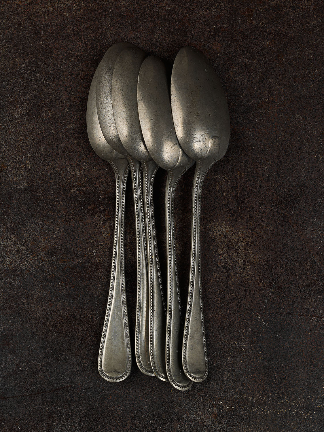 #47 Five Pewter Spoons