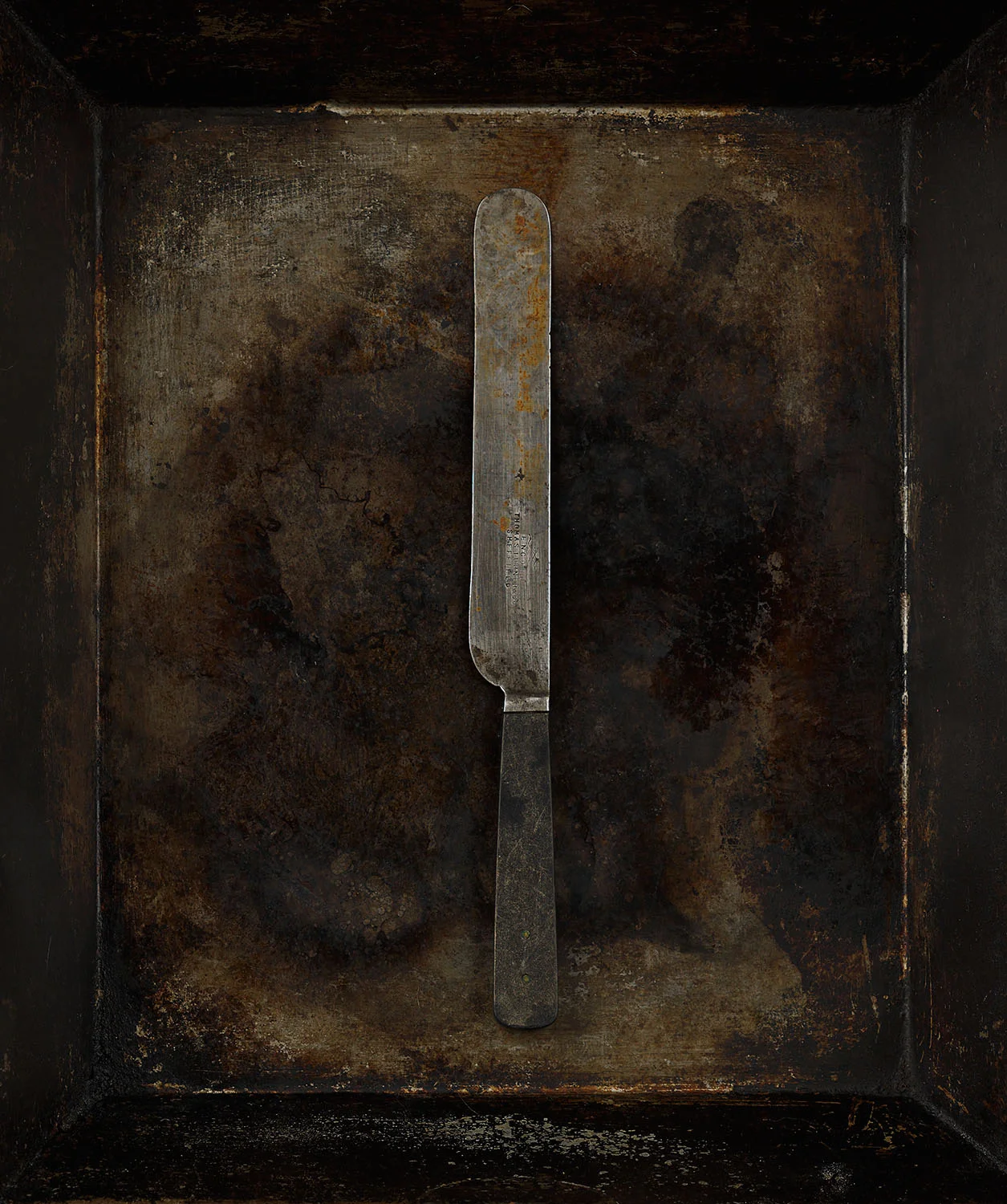 #38 Black Bone Handle Knife