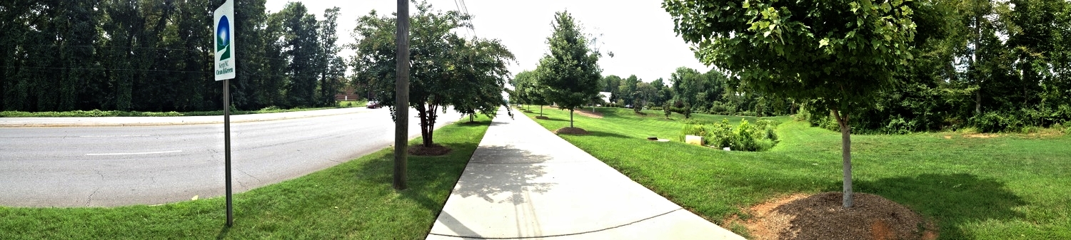 Wilkinson Boulevard sidewalk at SECU property