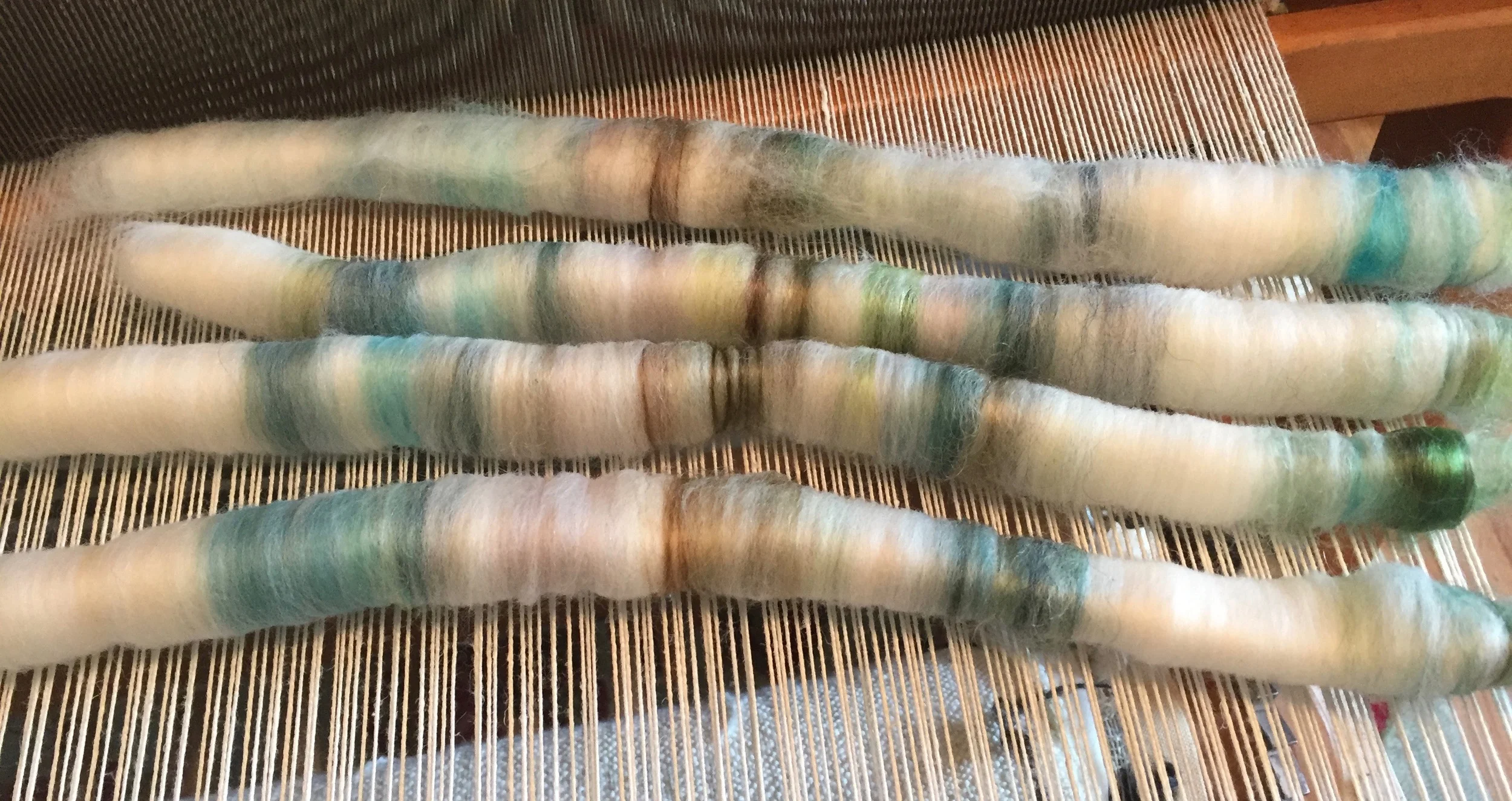 Custom fiber and color blend for a wall hanging