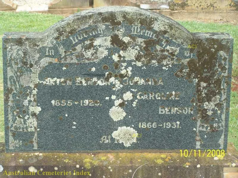 Anton and Johanna’s grave at Drayton Cemetery, Australian Cemetery Index, Photo by unknown.