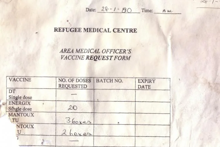 Vaccine Sheets found in Kilmacud Centre, 2013 (Photo by Vukasin Nedeljkovic).