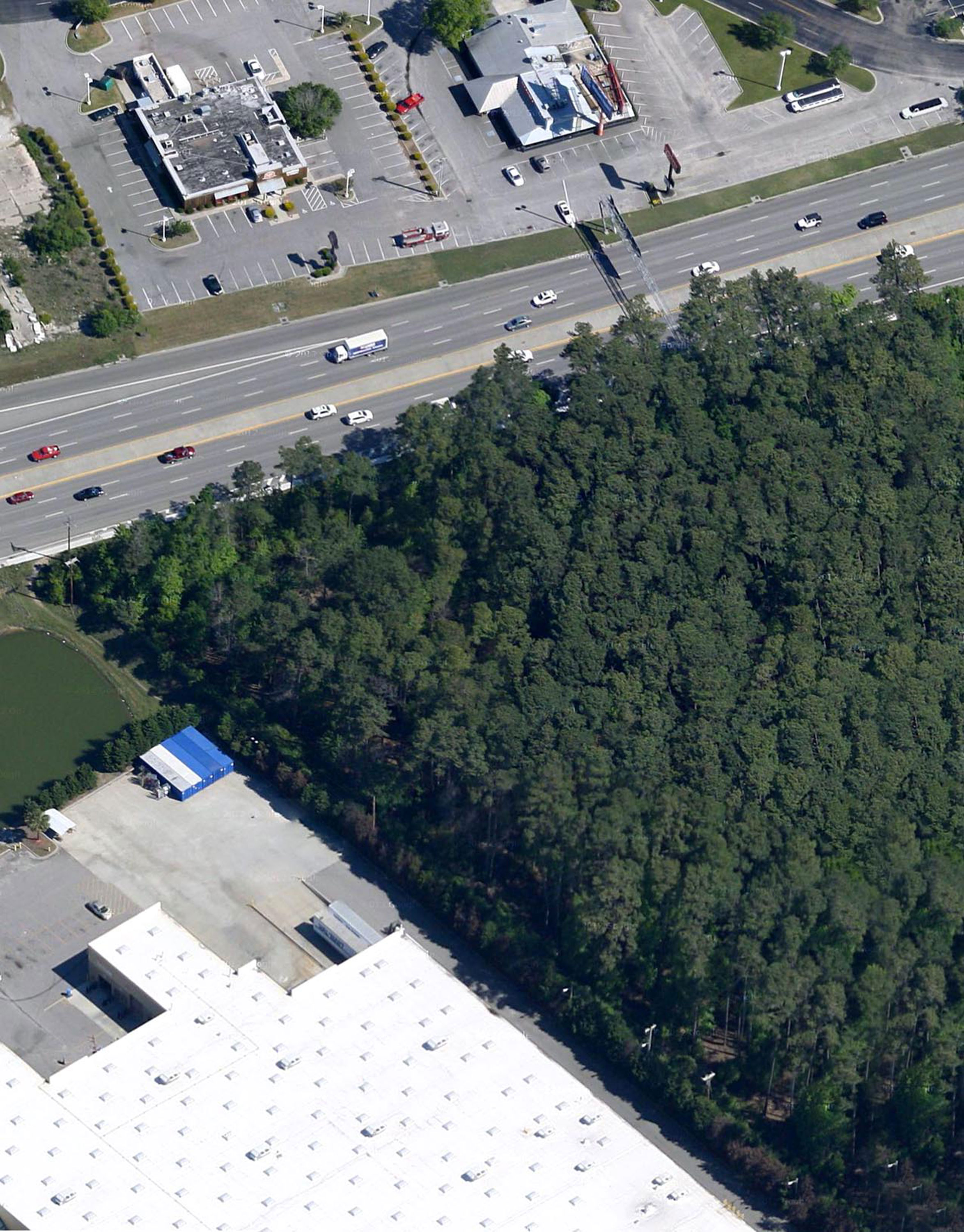 Figure 4. Walmart Supercenter across from Myrtle Beach Mall, adjacent to Meher Spiritual Center’s virgin forest .