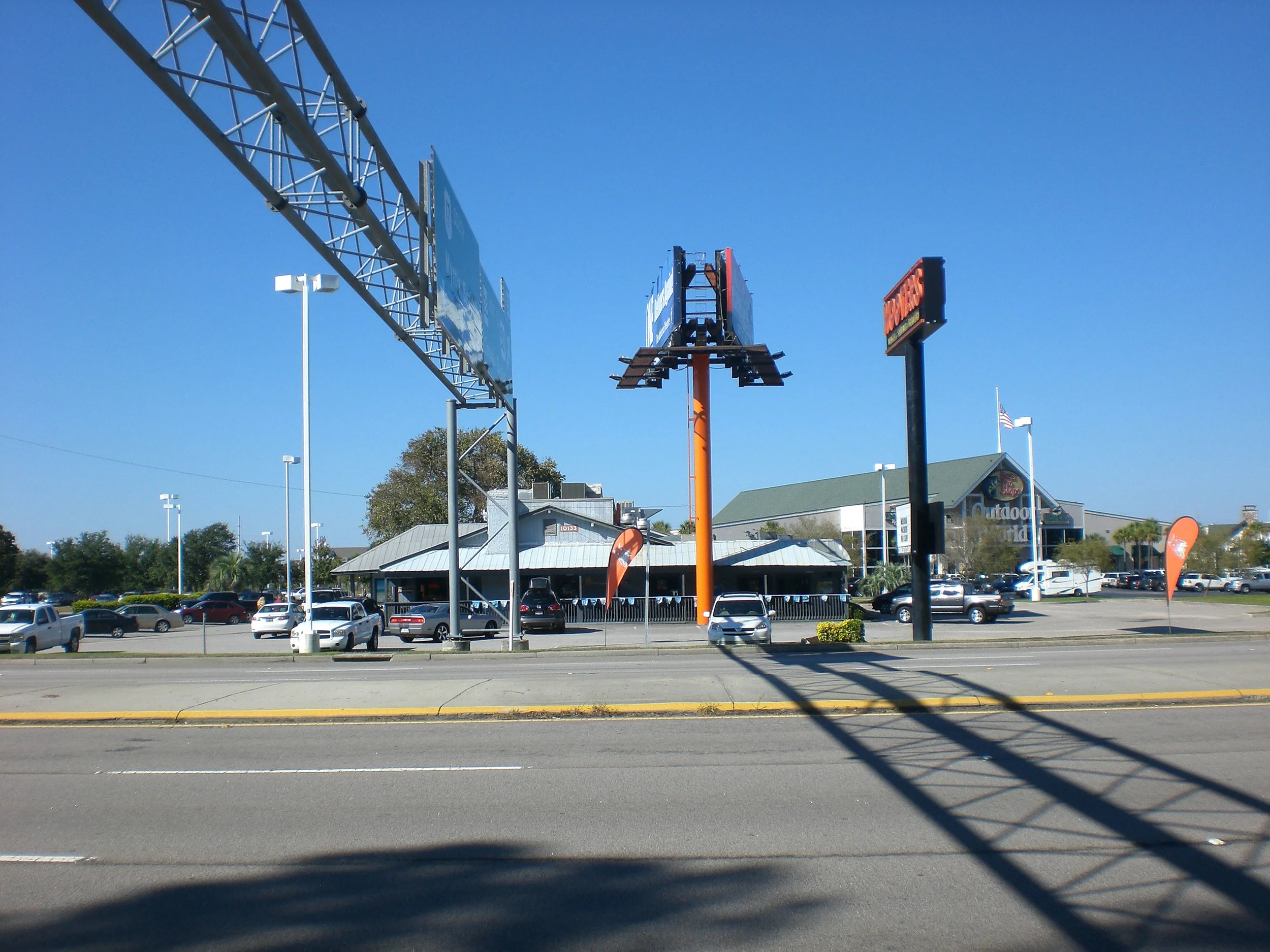 Figure 5. Hooters and Outdoor World at Myrtle Beach Mall, along Highway 17 .