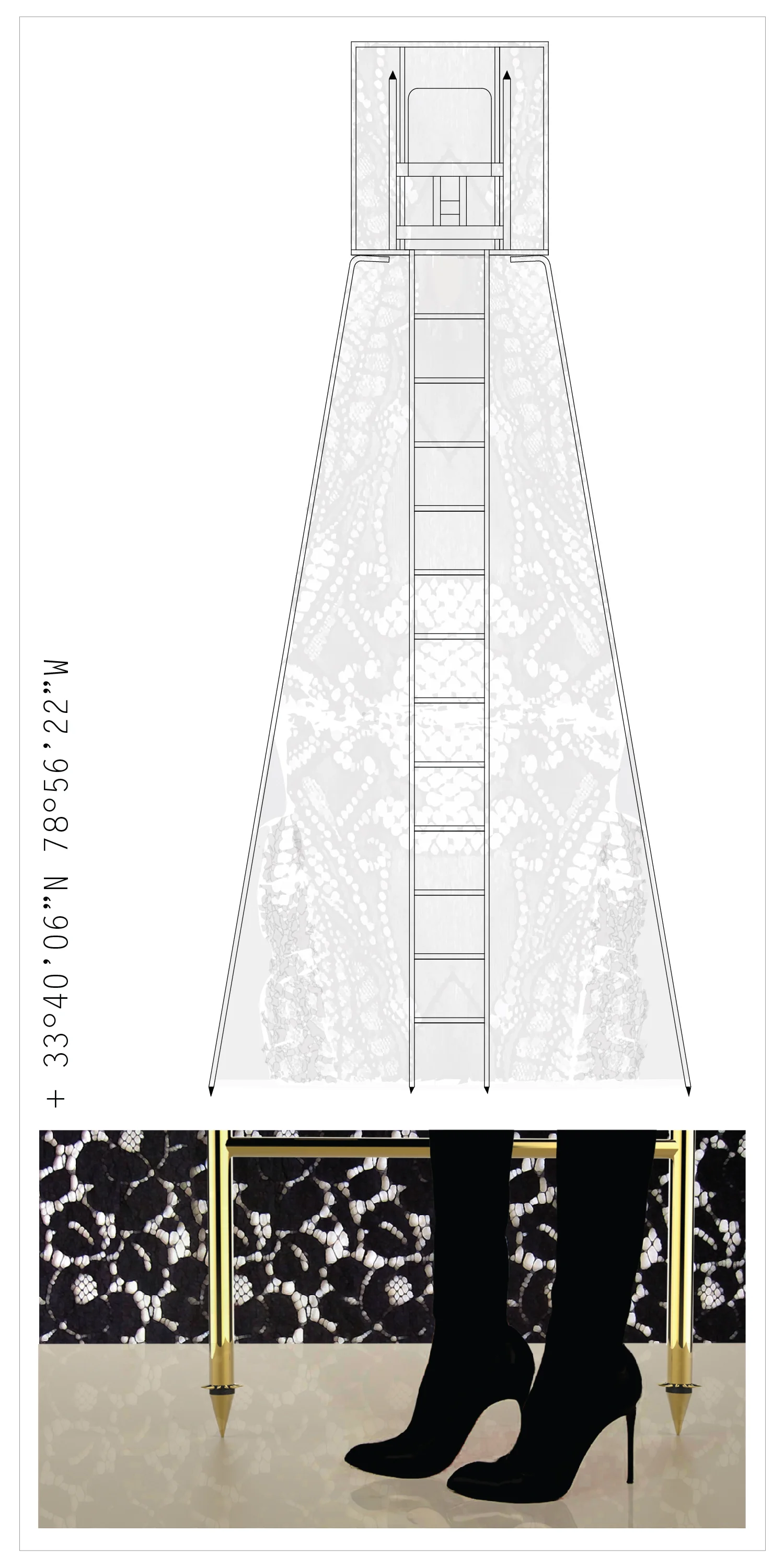Figure 15. Alexander McQueen/Anthropologie® BWS, 33°40’06”N 78°56’22”W, graphic assistance by RA Chelsea Silvia.