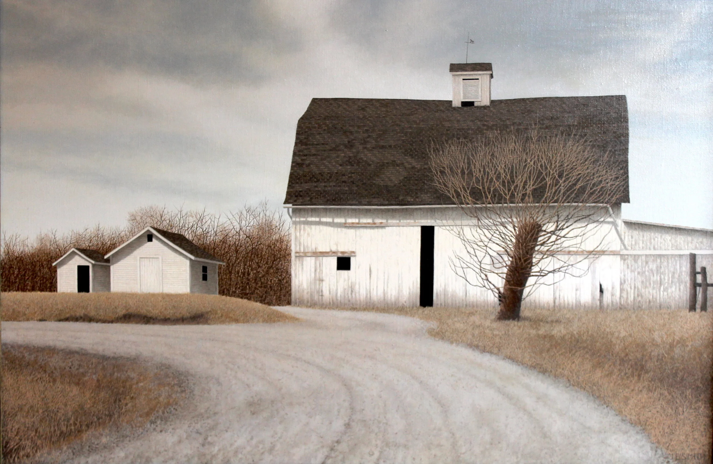 "Bend in the Road", Oil on canvas, 24"x36", signed