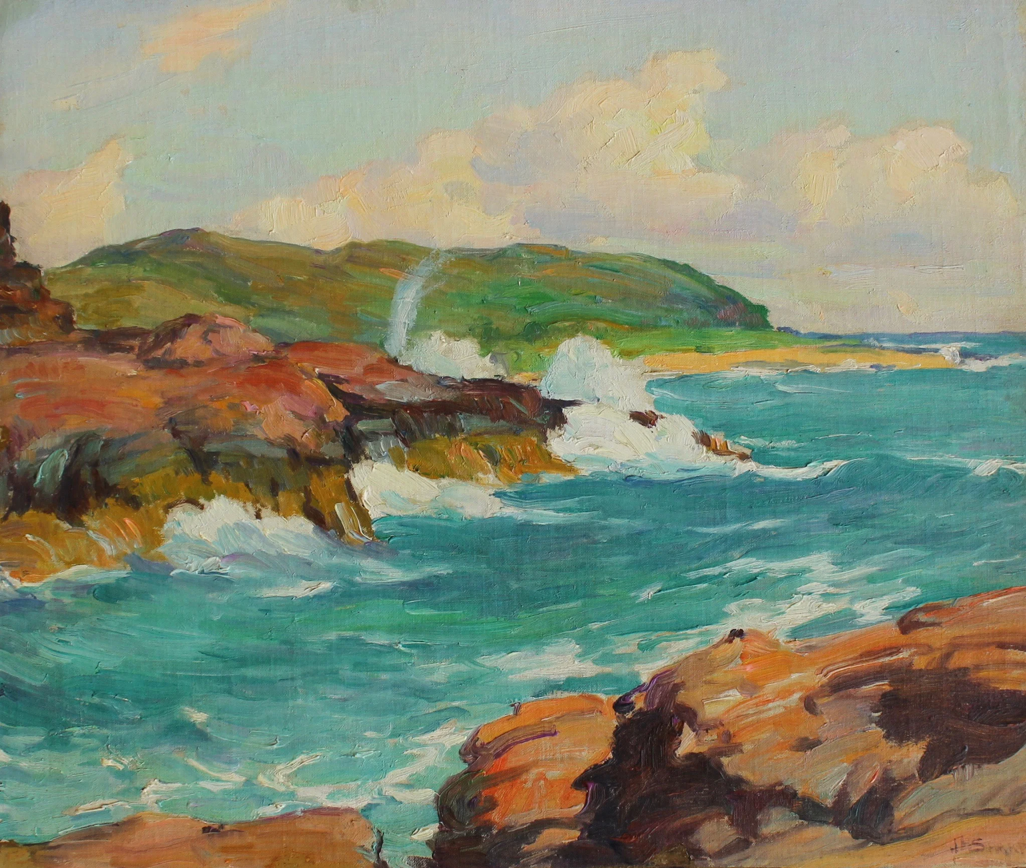 "Hawaiian Landscape", 15x17.5 in, oil on panel