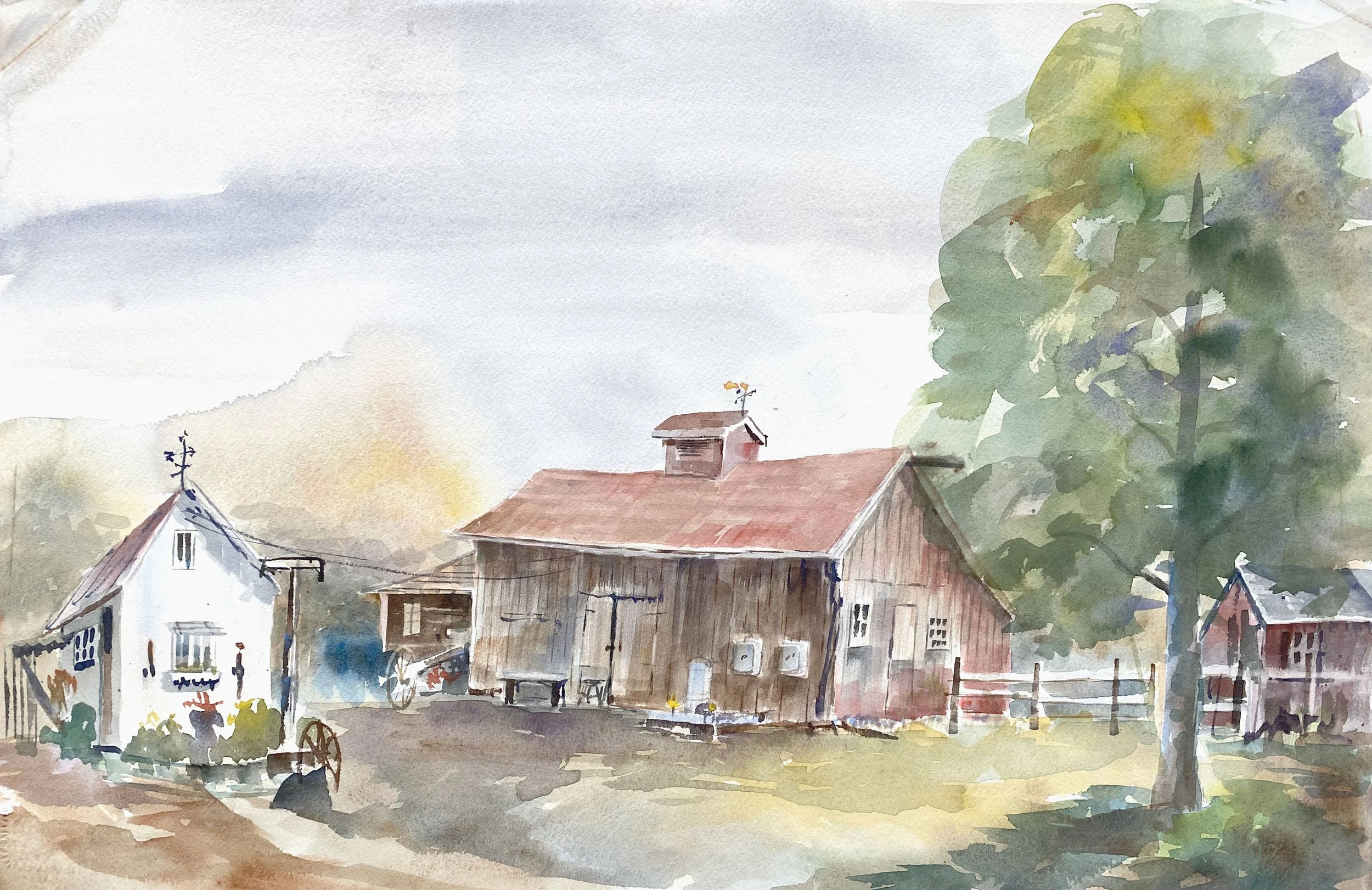 Jim Turner, White Home with Barn