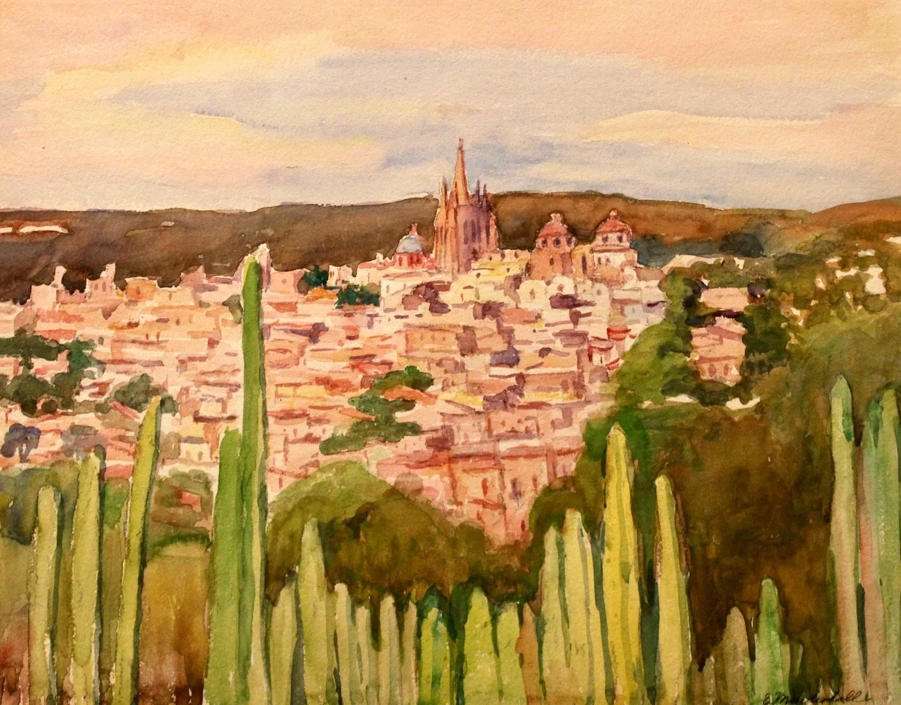 Emma Mendenhall, City Through Grass