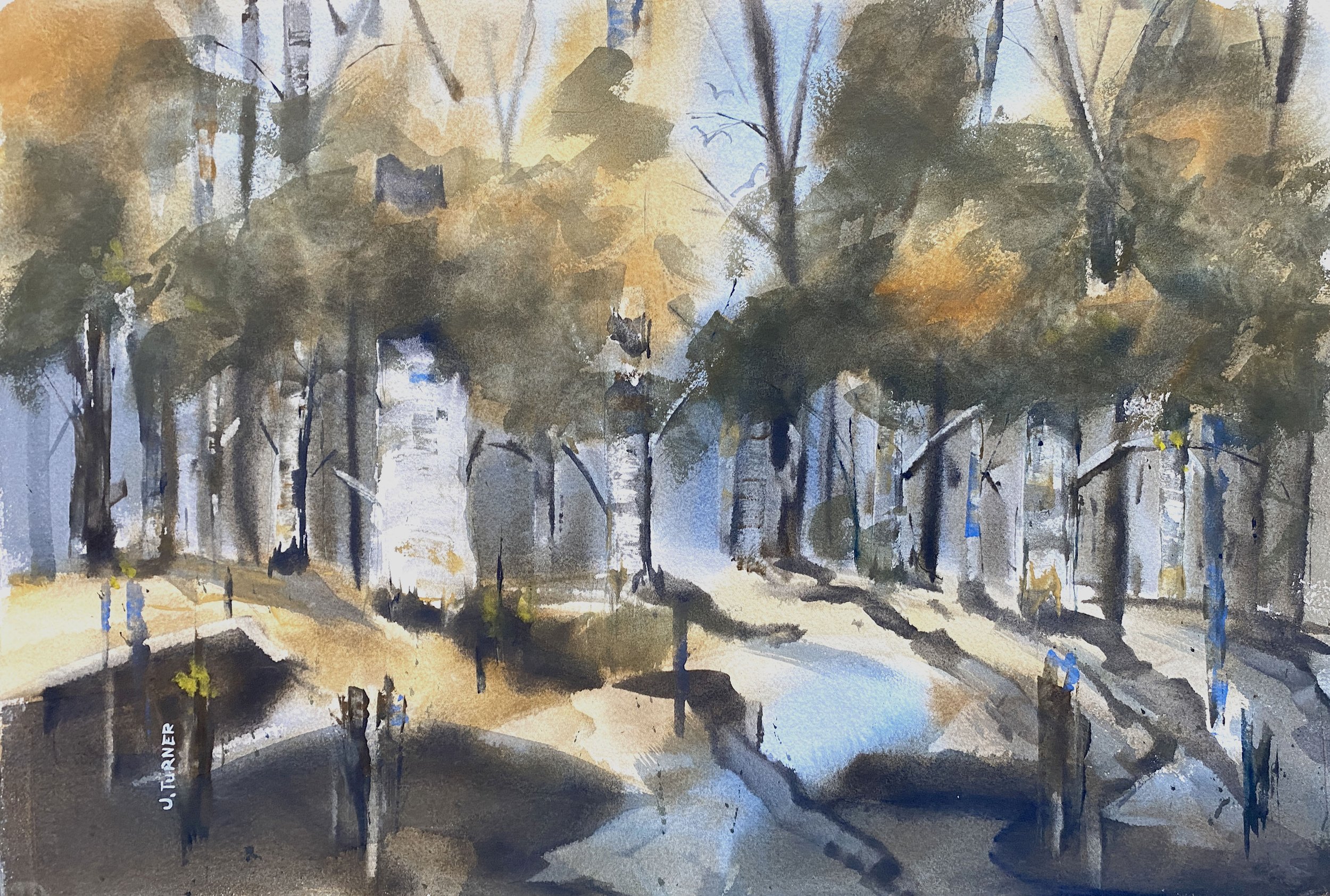 Jim Turner, Wooded Fall Scene