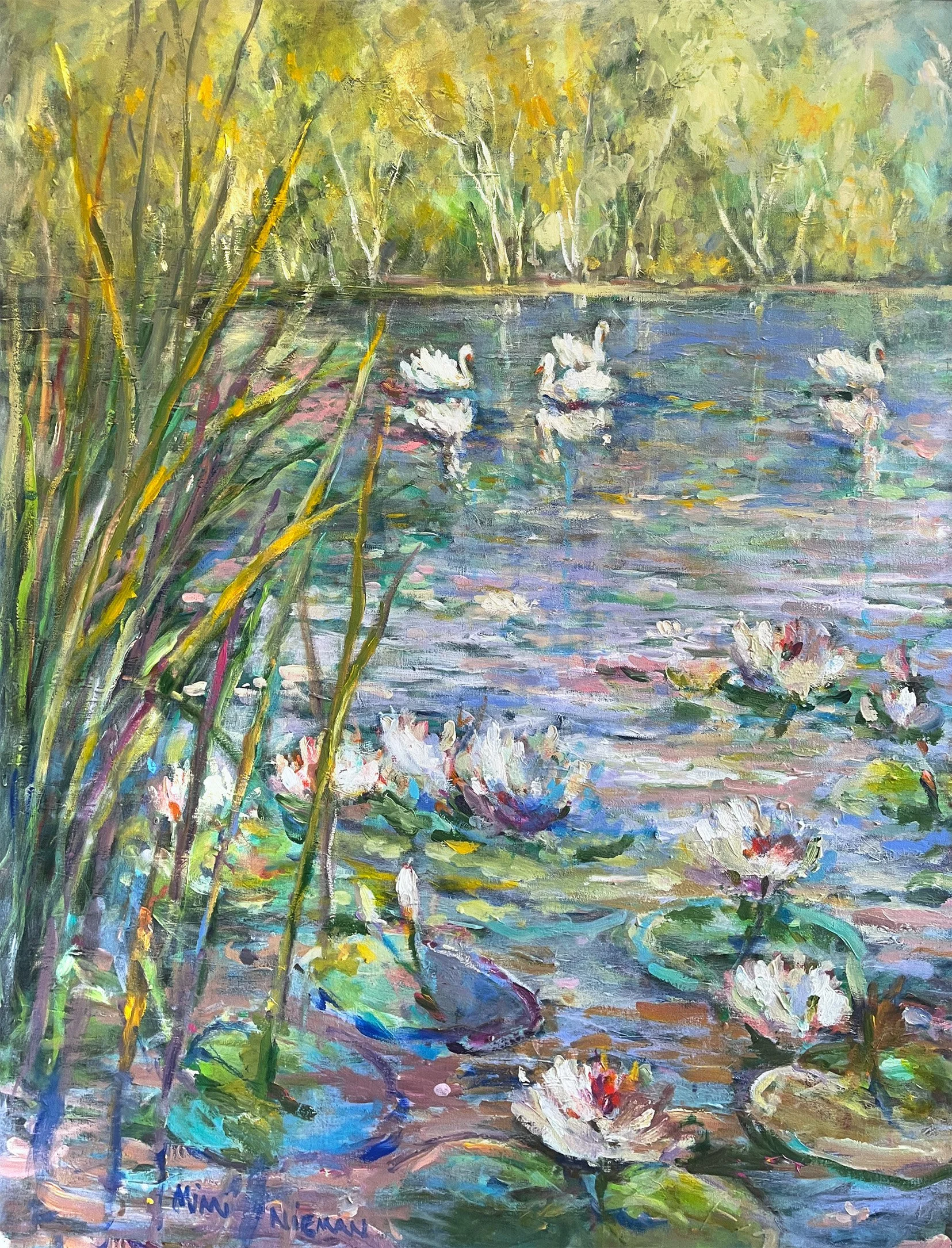 Mimi Nieman, Waterlilies & Swans