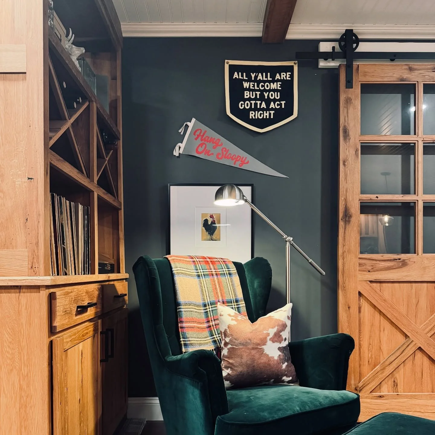 10 years ago we stayed at Lexington&rsquo;s beautiful Campbell House. Per the receptionist, the paint color throughout is Peppercorn by Sherwin Williams. I&rsquo;ve used it in commercial settings, and in our basement. Paired with a mixture of flannel