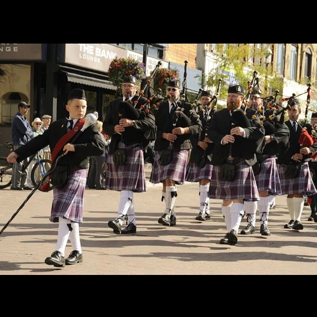 Kavan leading the band at the Battle of Britain Parade