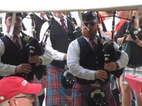 Barrie Pipes & Drums Marching off after winning 1st place in Kincardine.
