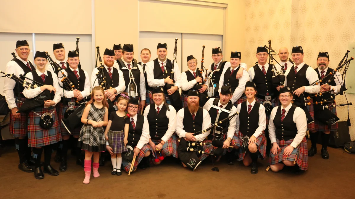 Group photo at Robbie Burns Night. Photo by Don Kerr from Snap'd Barrie.
