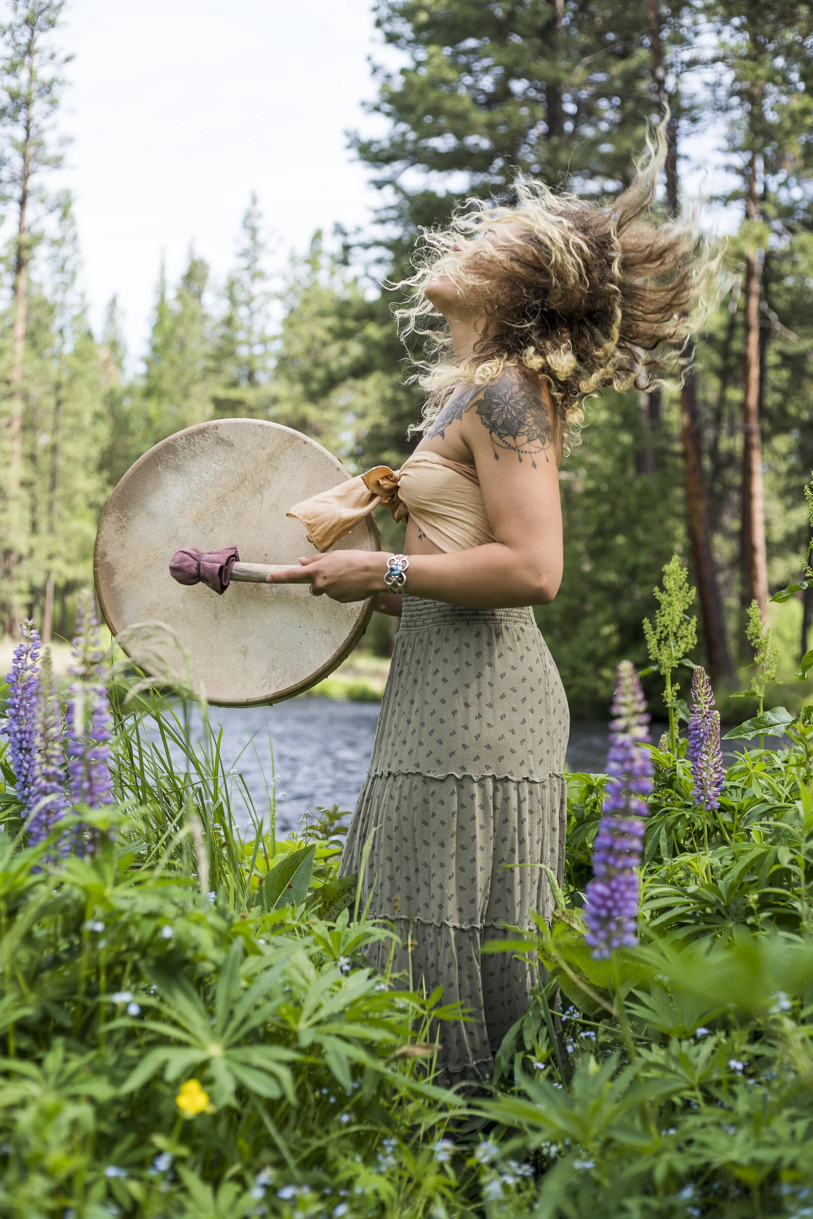 Featuring a drum by Blackberry Moon Creations!