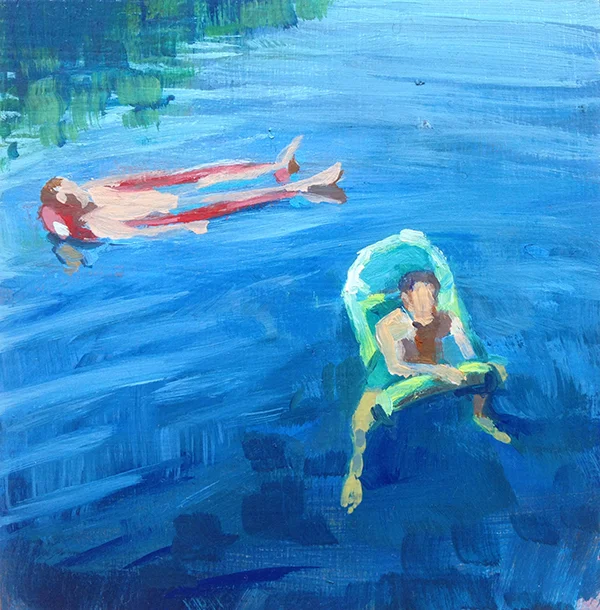 Navigational Boys / 4" x 4" / oil on panel / 2014