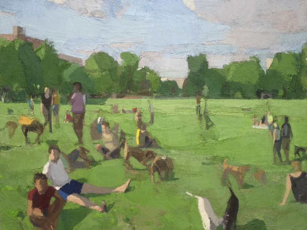A painting left untitled on Dubrow's website
