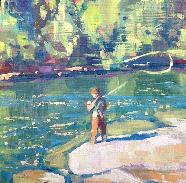Foresight , 4" x 4" oil on panel