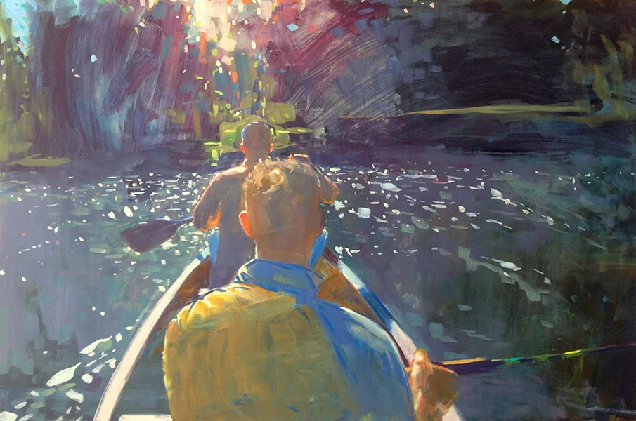 Into The Light , 20" x 30" oil on panel