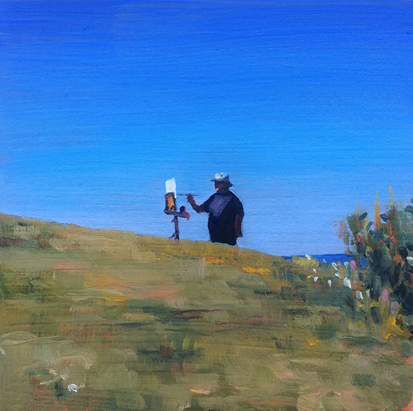He Paints / 4" x 4" / 2017 / SOLD