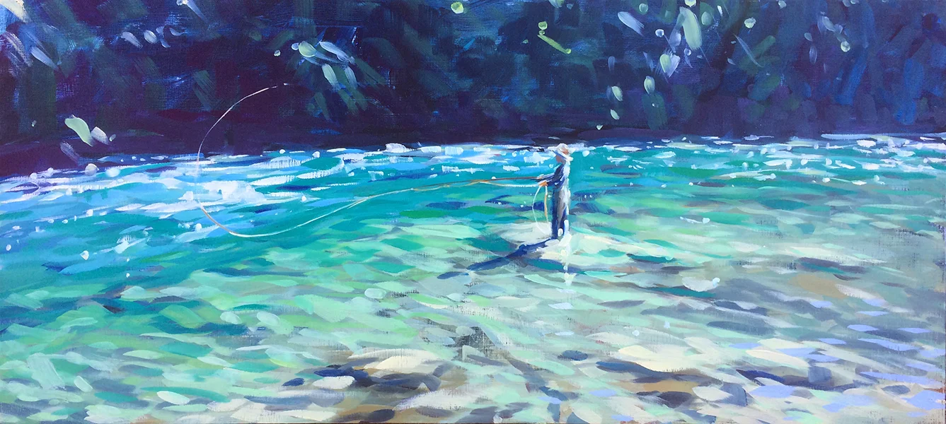 McKenzie River / 10" x 22" / 2017